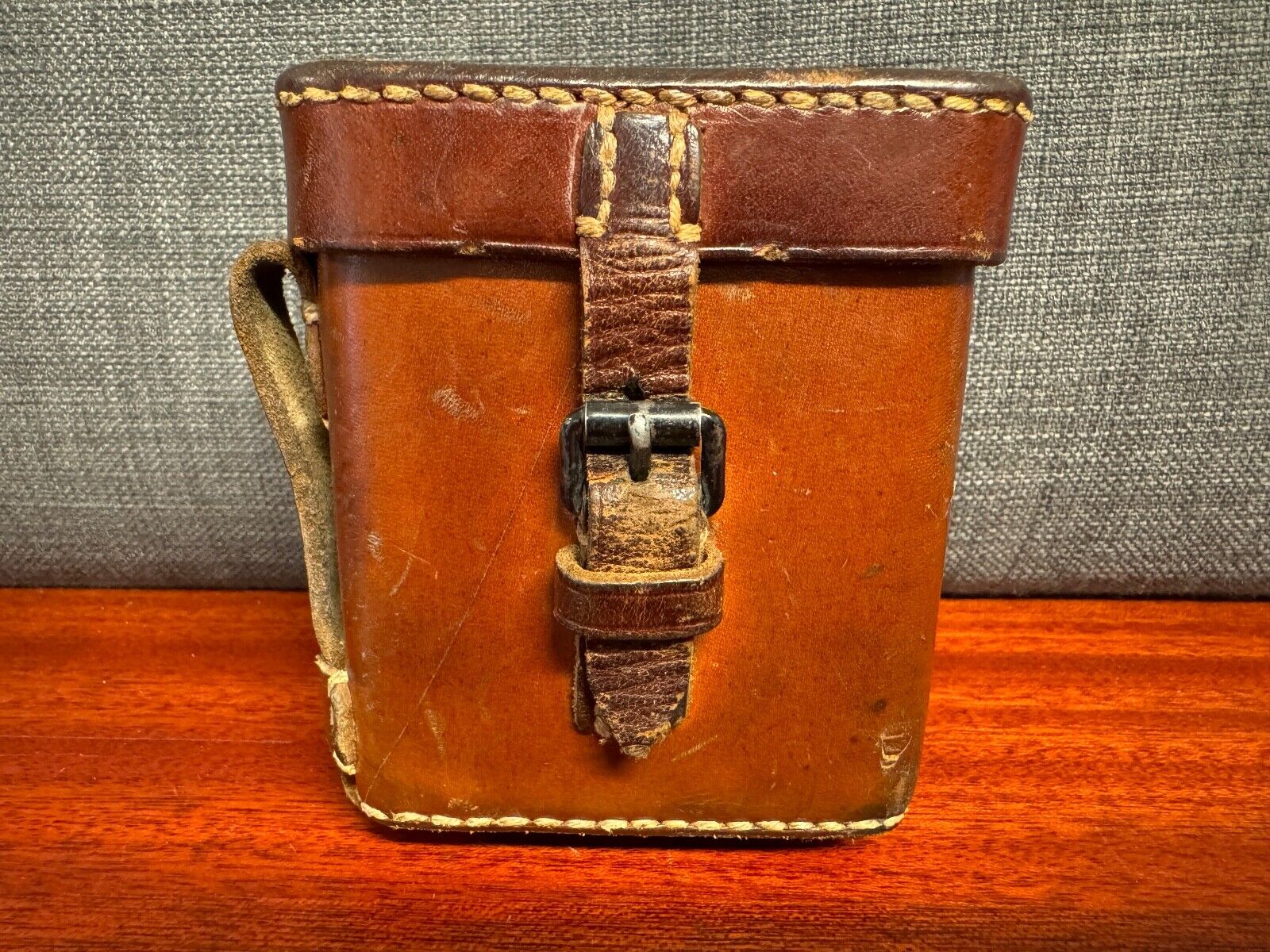 WW2 German leather battery box , Carl Zeiss, dated 1939 Waffenamt WAA 202