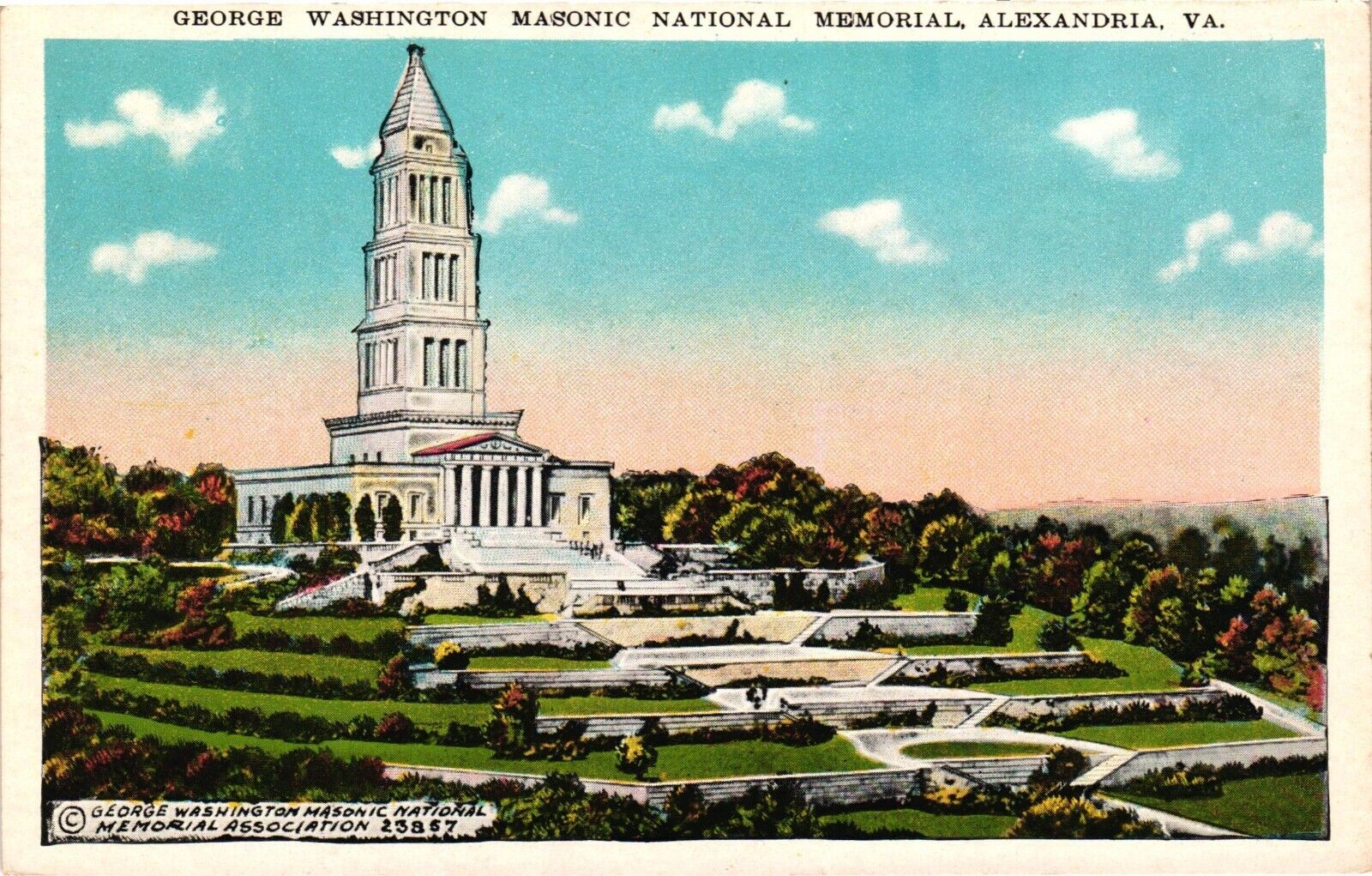 Vintage Postcard - George Washington Masonic National Memorial Alexandria VA