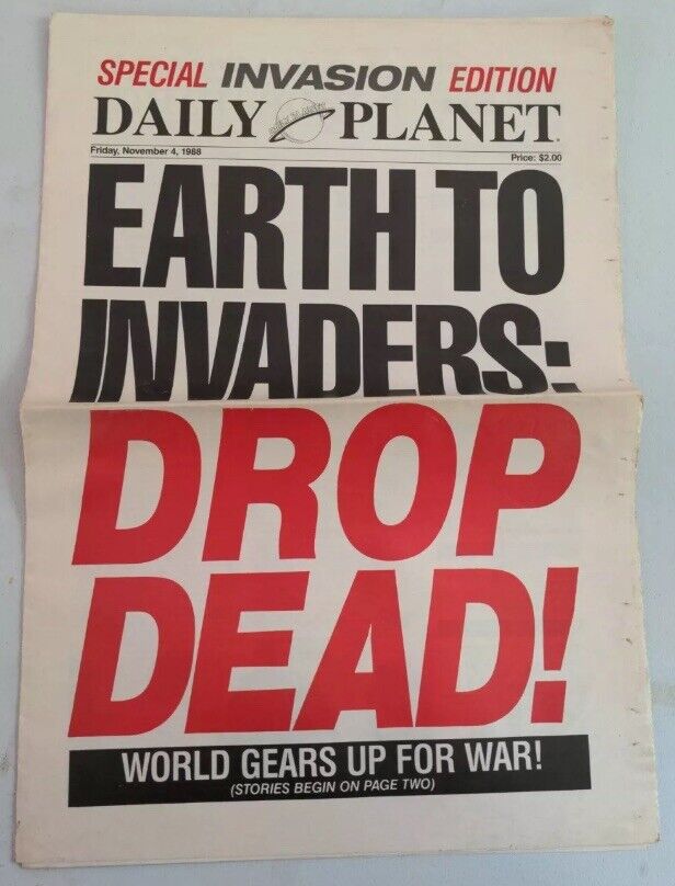 DAILY PLANET NEWSPAPER SPECIAL INVASION EDITION, 4 Nov 1988 - Superman DC