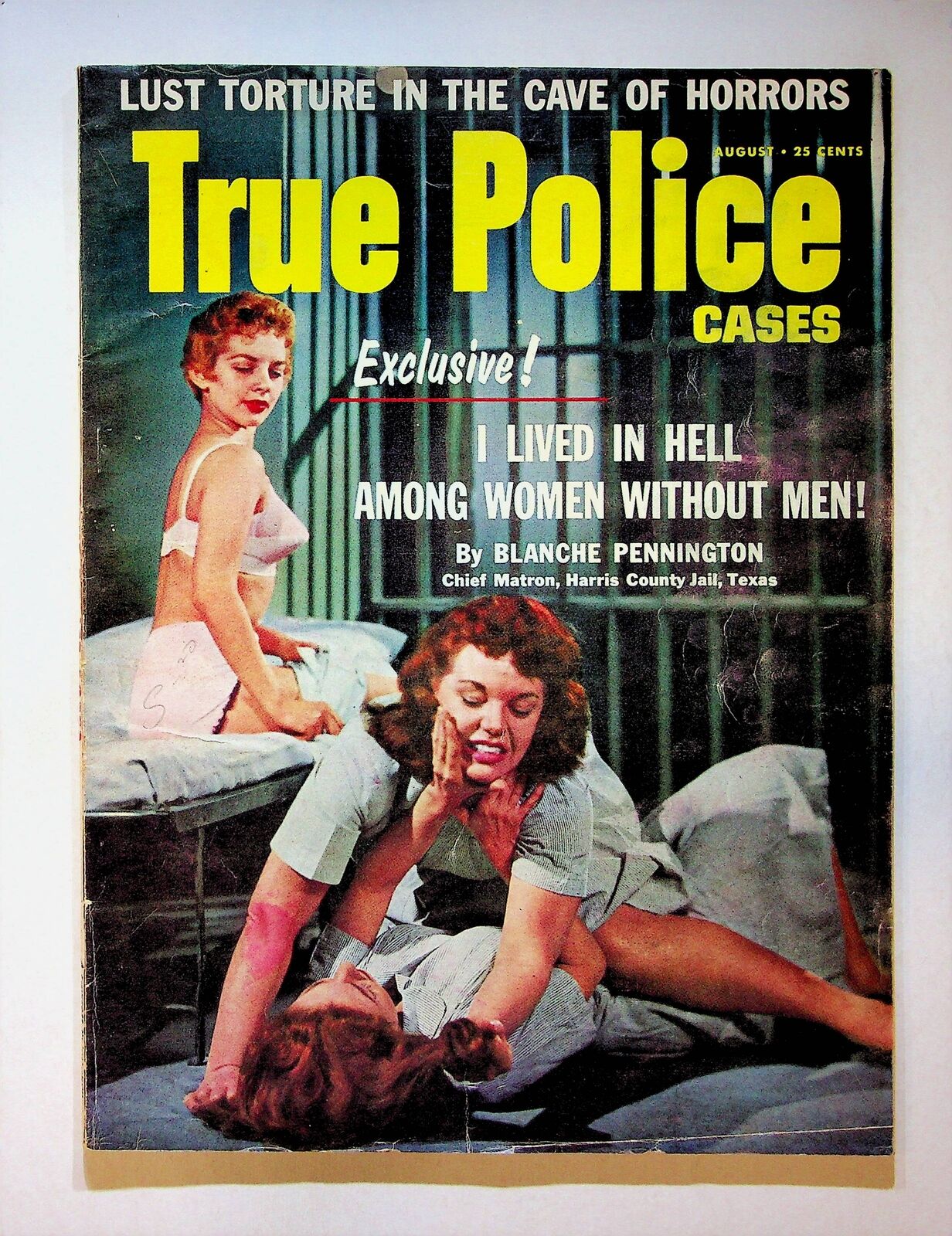True Police Cases Magazine Aug 1956 Vol. 8 #90 VG- 3.5