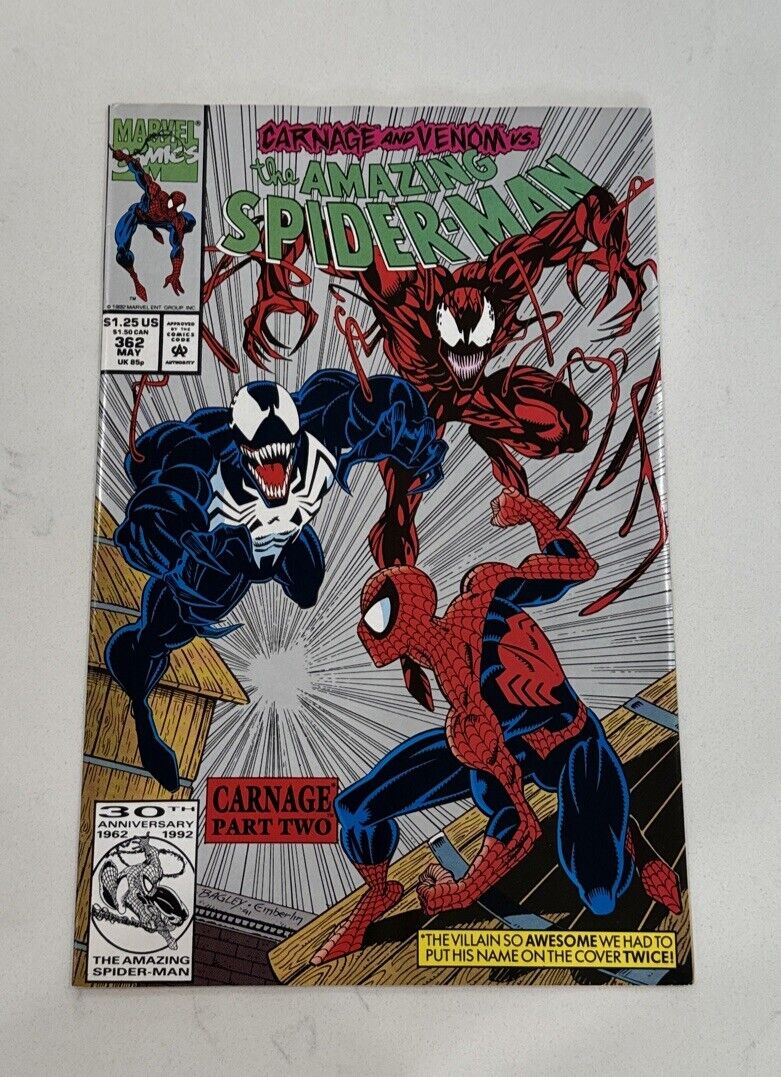Amazing Spider-Man #362 , 2nd Carnage 2nd Print Nm
