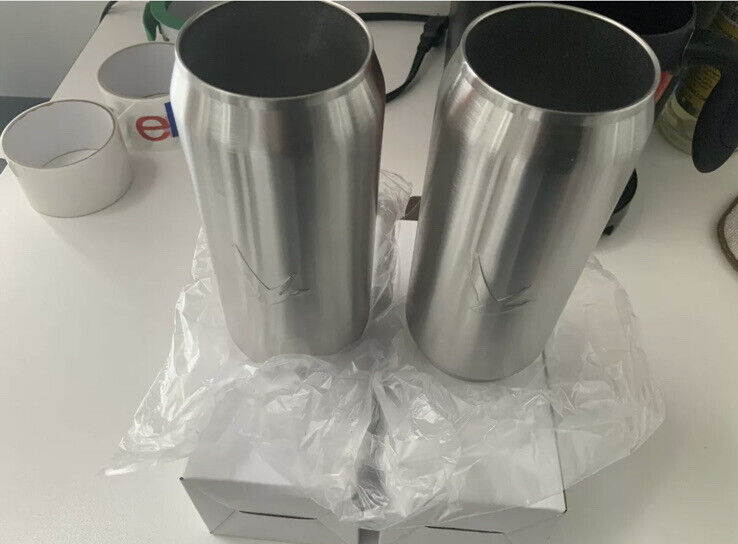 2 Grey Goose Metal Insulated Cooler Cup Slim Can Coozie NEW