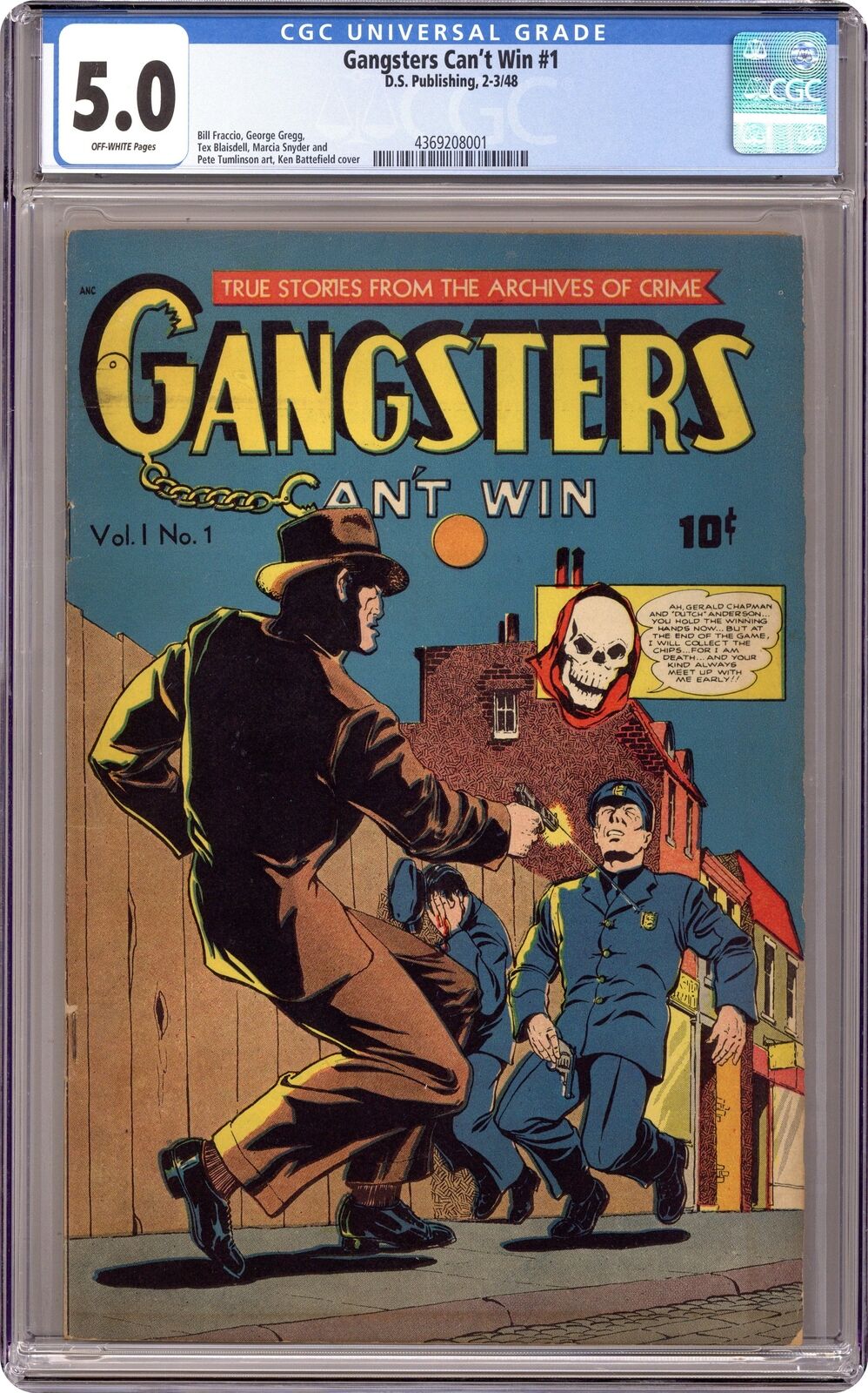 Gangsters Can\'t Win #1 CGC 5.0 1948 4369208001
