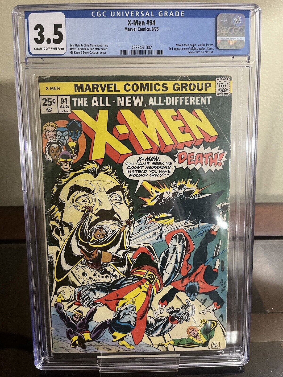 X-Men #94 CGC 3.5 New Team Begins  Marvel 1975