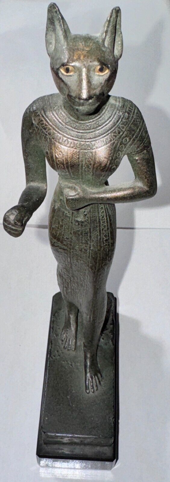 Vintage Louvre Ancient Egypt Goddess Bastet Reproduction Statue TKH