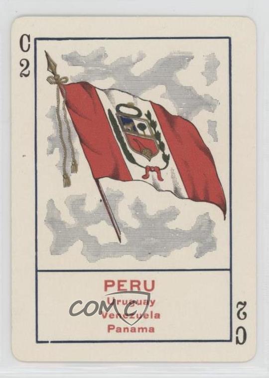1896 Cincinnati Game of Flags No 1111 4 Flag Back Peru #C2.3 0w6