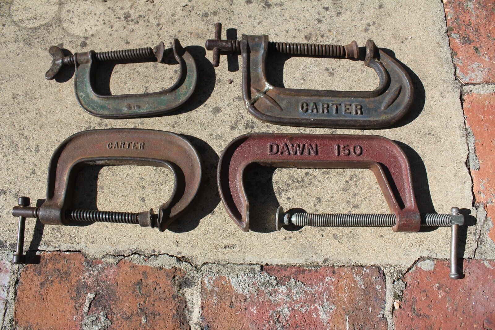4 x G clamps: DAWN 150mm, CARTER 4&5 inch + unnamed 4 inch.