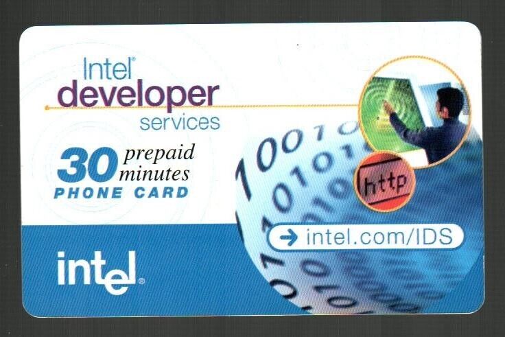 ITELSA Intel Developer Services ( 2001 ) Phone Card ( EXPIRED )