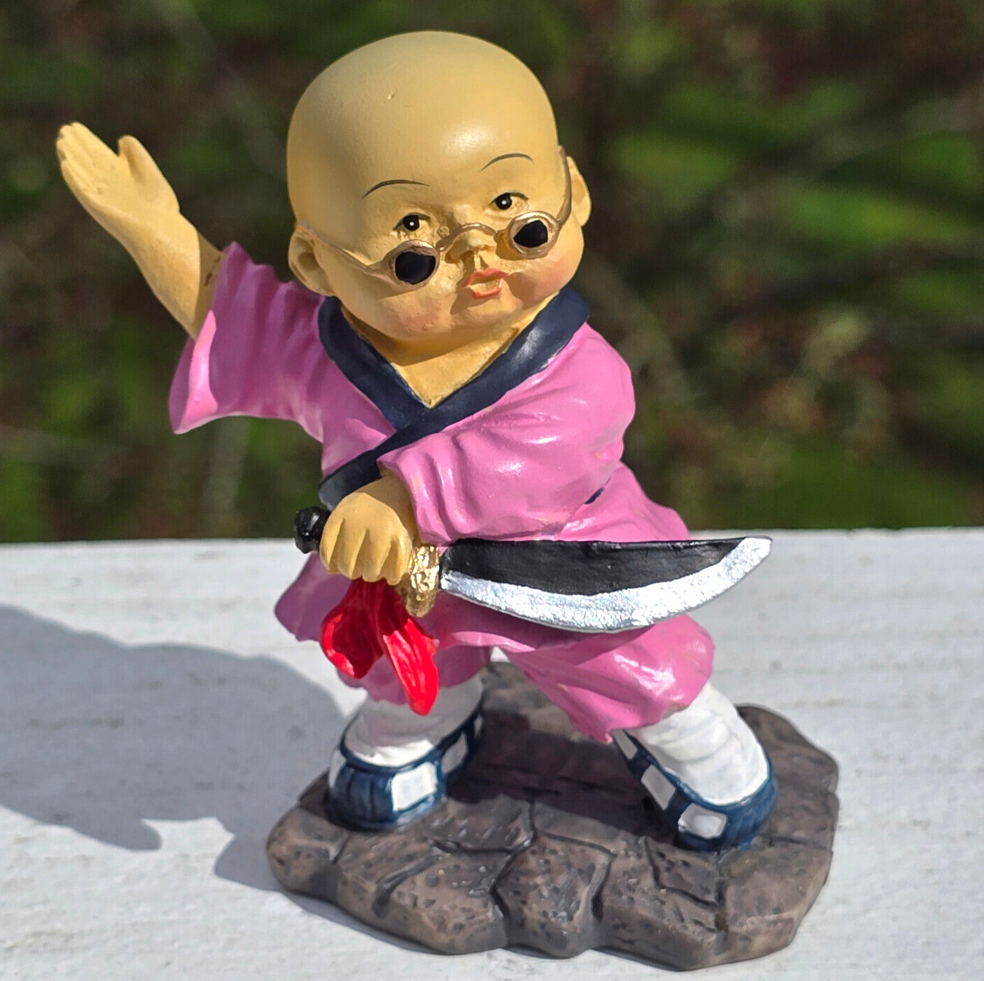 Kung Fu Martial Arts Shaolin Monk Boy Doll Figurine Buddist 3”Resin Vtg 80's