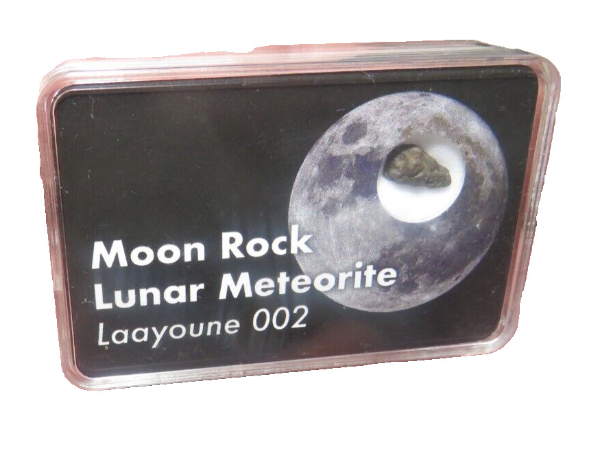 Lunar  laayoune 002 . Genuine Lunar Meteorite in collectors case