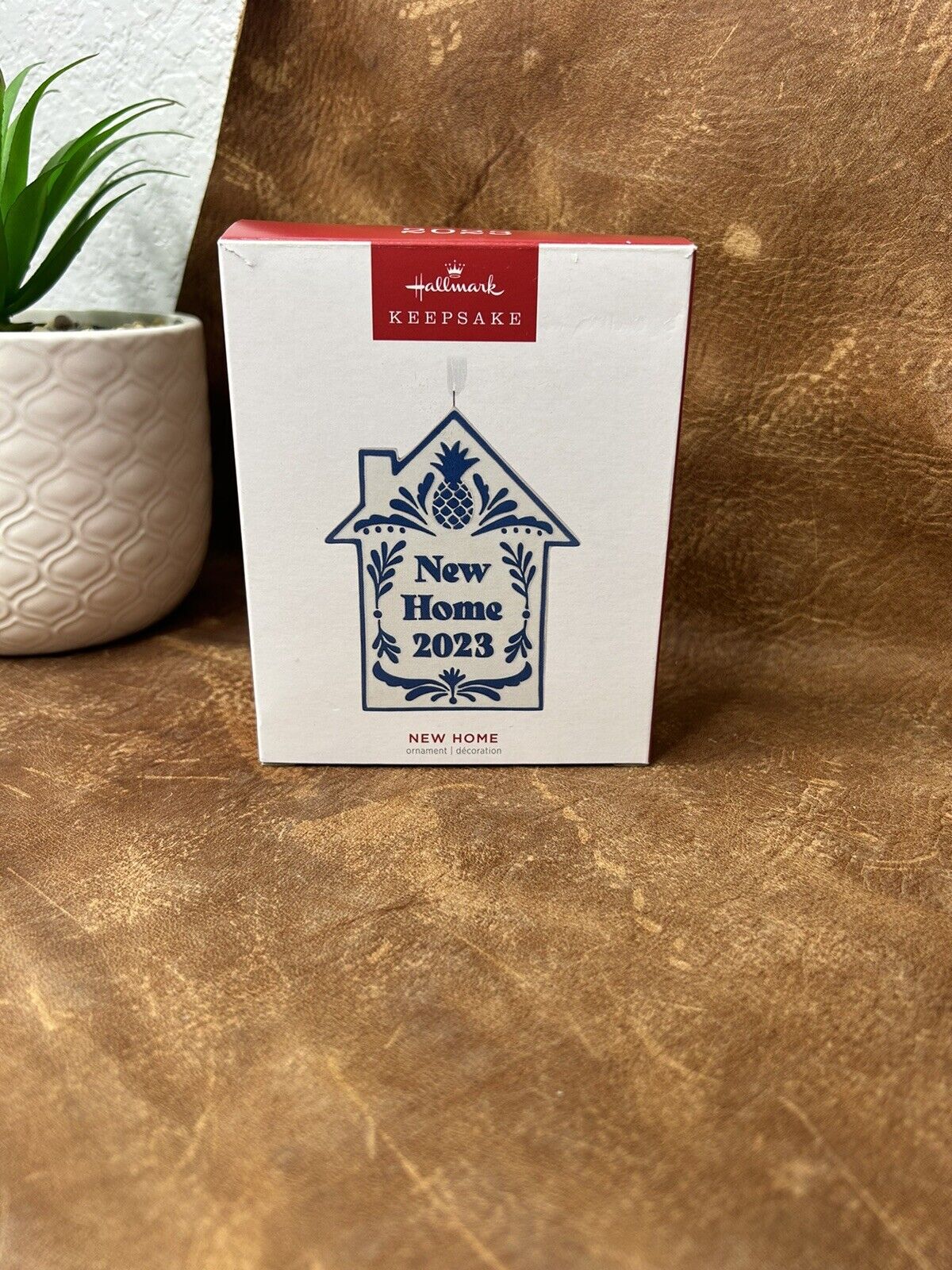 Hallmark \'New Home\' Porcelain House Shape Dated Ornament-2023 New In Box