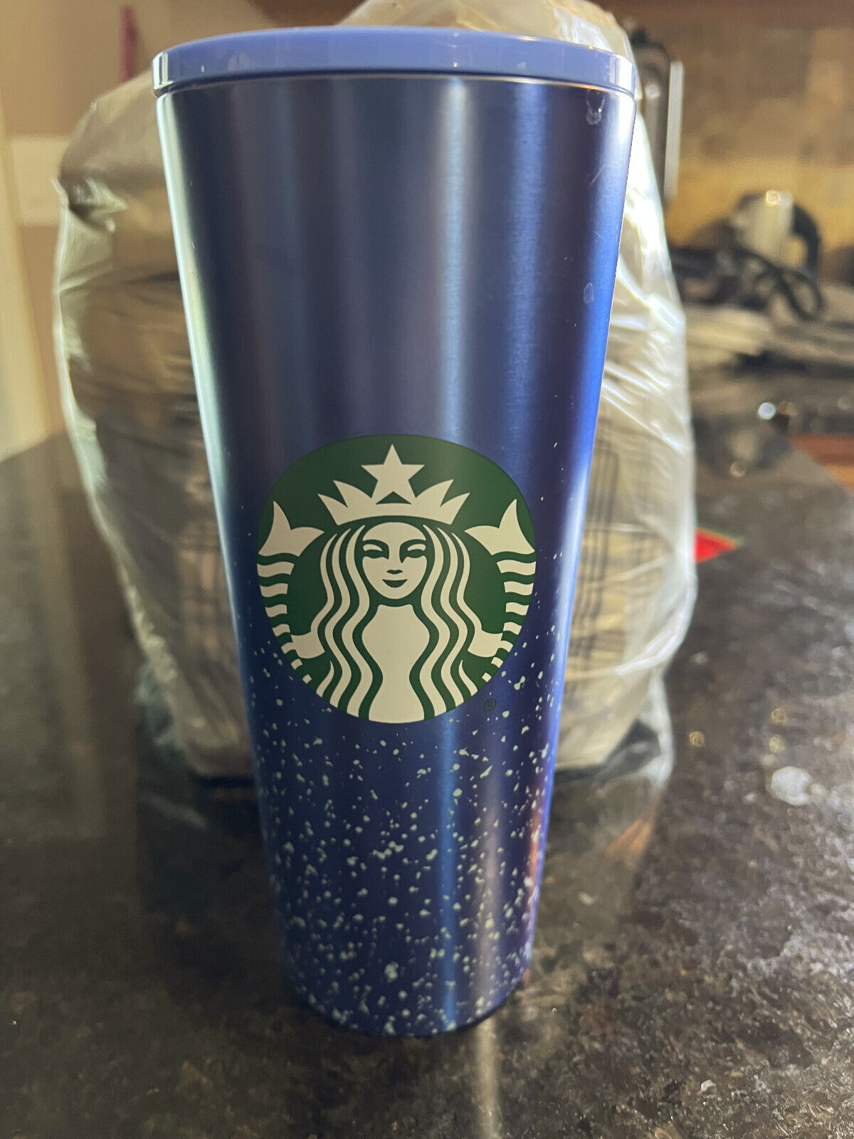 *RARE* 2020 Starbucks Stainless 24oz Cobalt Blue Speckled Venti Tumbler