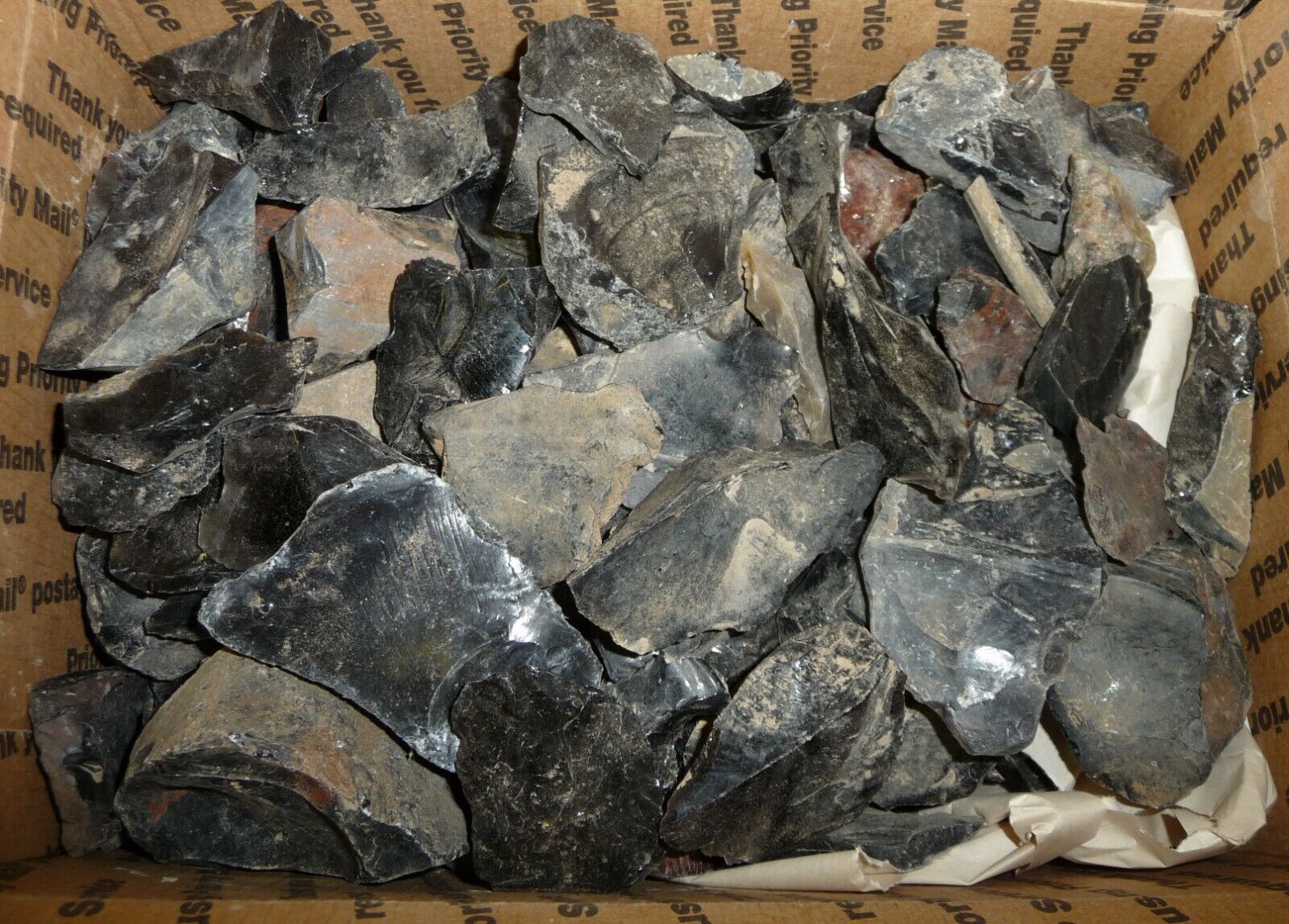Assorted Obsidian Natural Pieces Oregon 9lbs. Lapidary