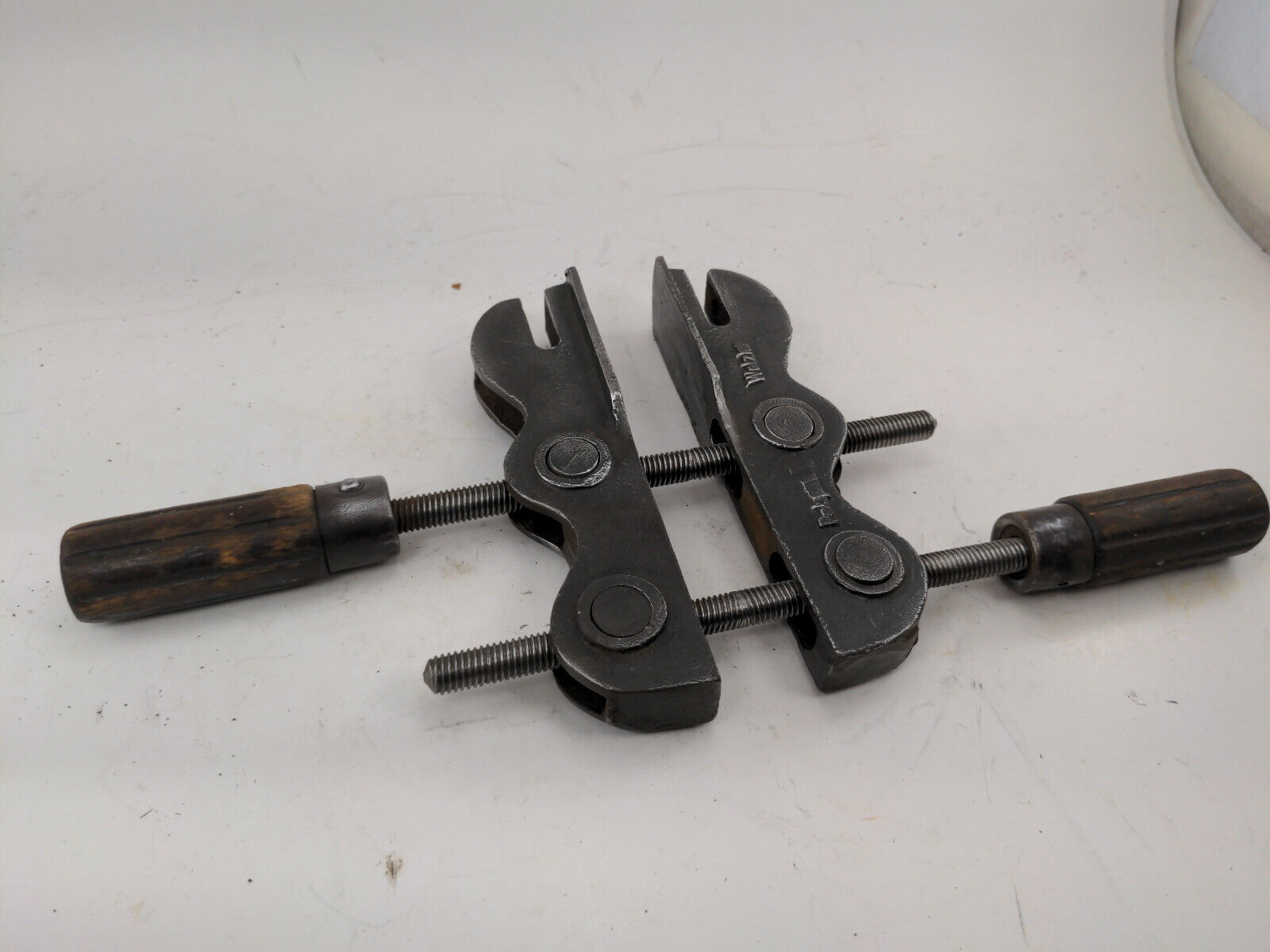 RARE Vintage Wetzler Metal Double Screw Clamp - Woodworking - Metalworking etc.