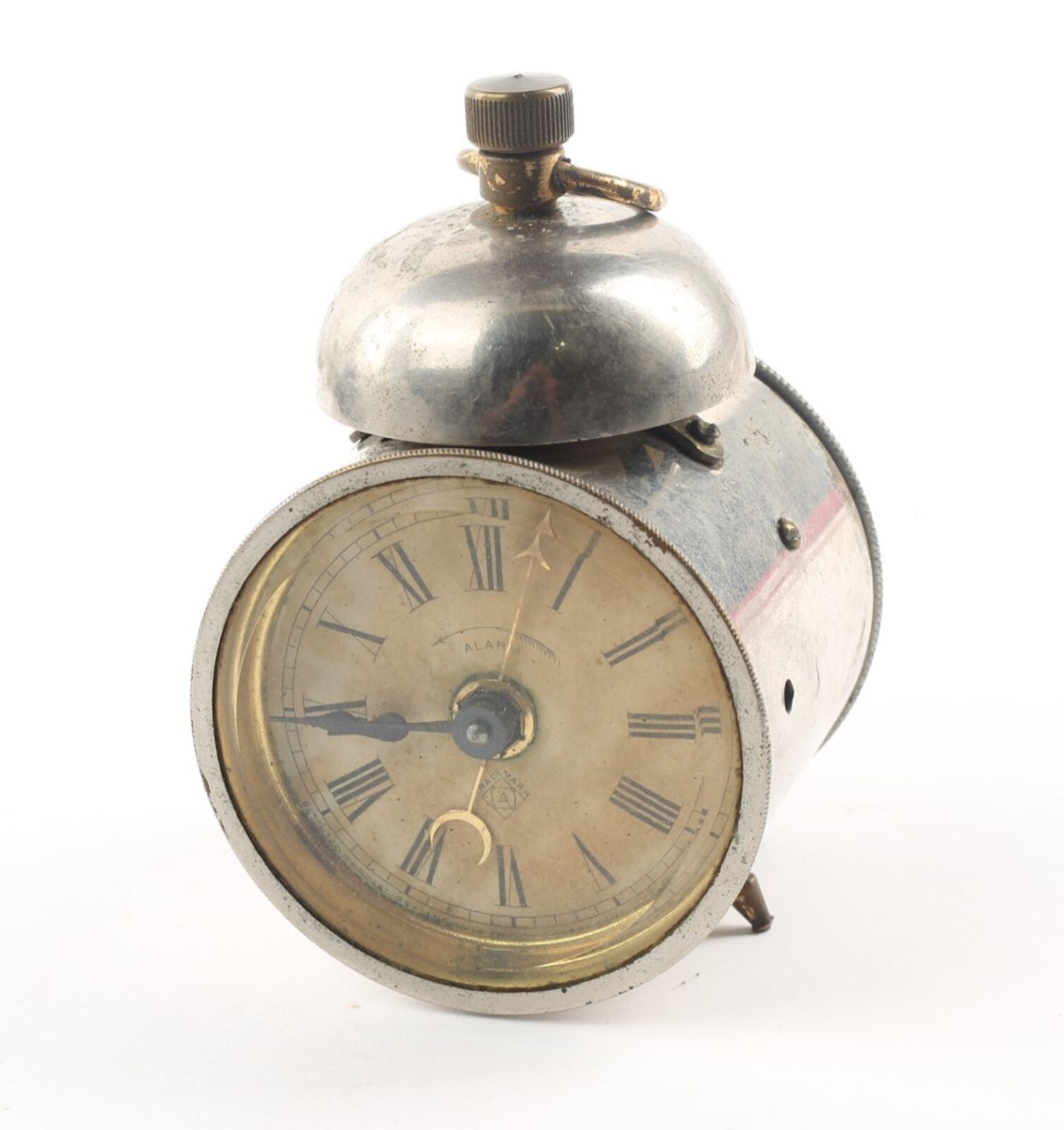 Ansonia Bee Alarm Clock Peg Leg Antique TH-20