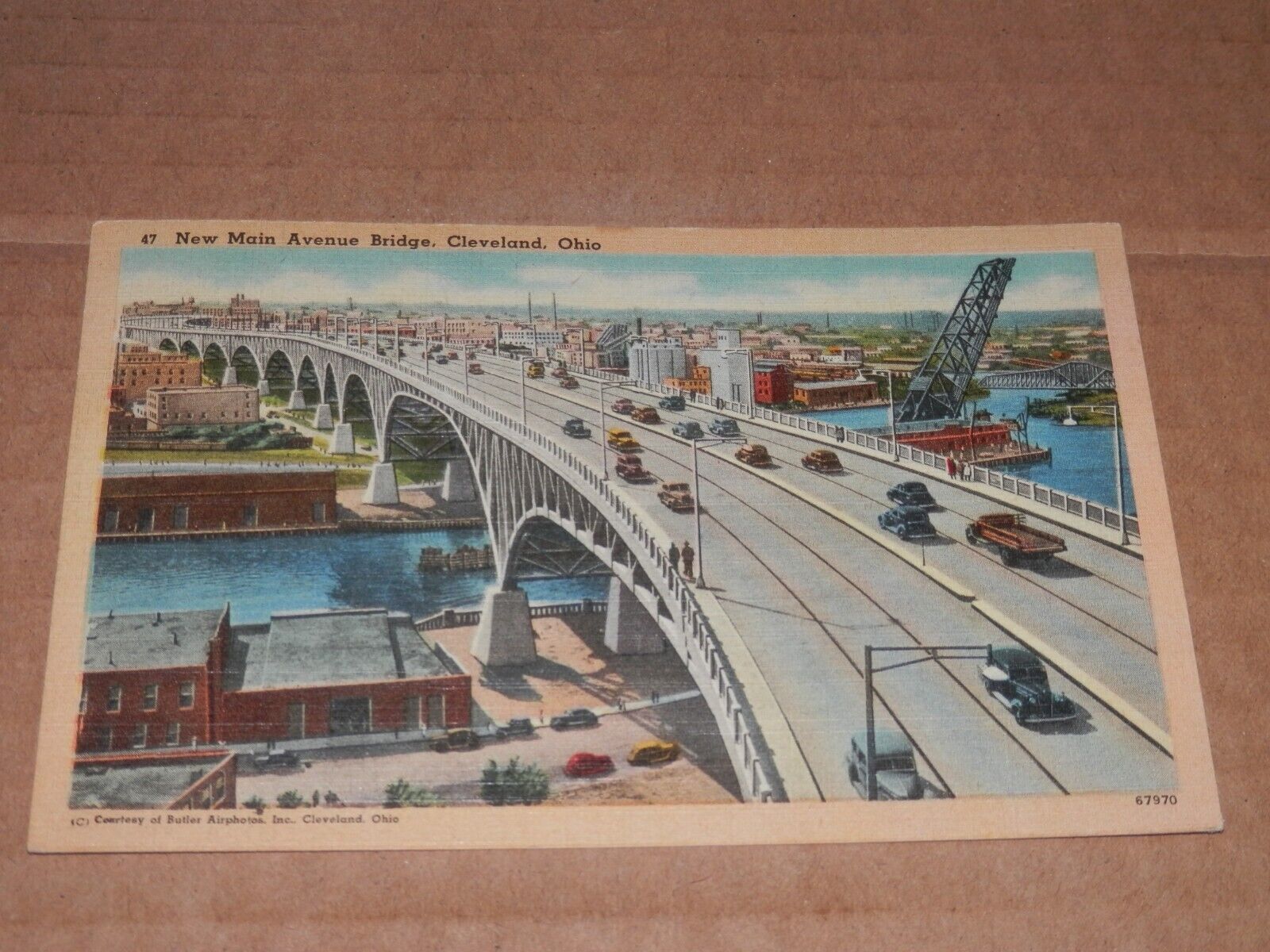 CLEVELAND OHIO - 1948 POSTCARD - NEW MAIN AVENUE BRIDGE