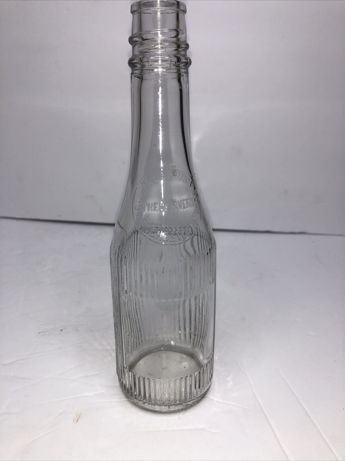 Large Antique Light Amethyst Curtice Brothers Ketchup Bottle.