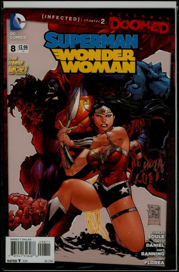 Superman Wonder Woman #8 Infected Ch. 2 DC comic 2014 1st Print Unread NM 