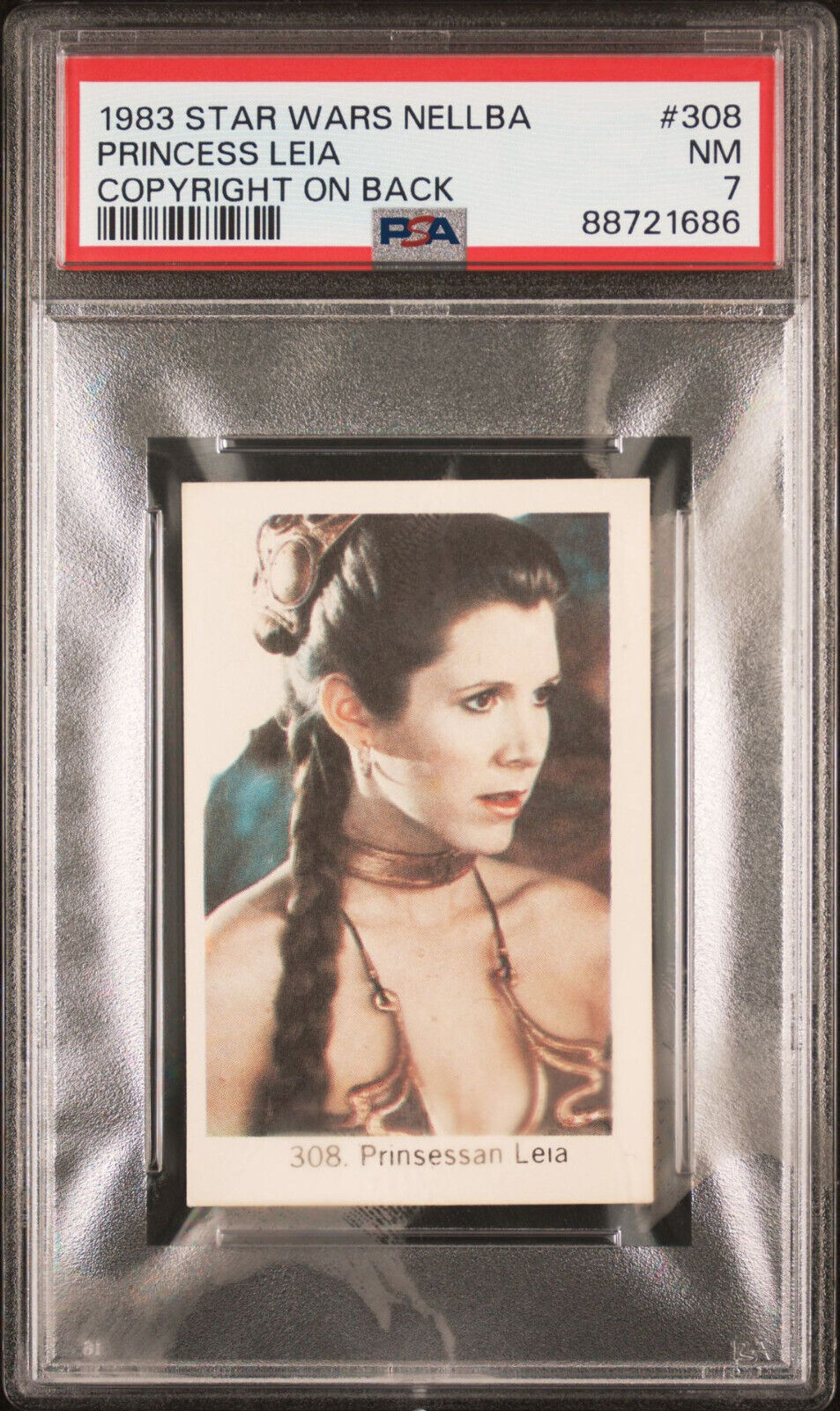 Princess Slave Leia 1983 Star Wars Nellba 308 PSA NM 7 POP 1 ONLY 4 HIGHER VHTF