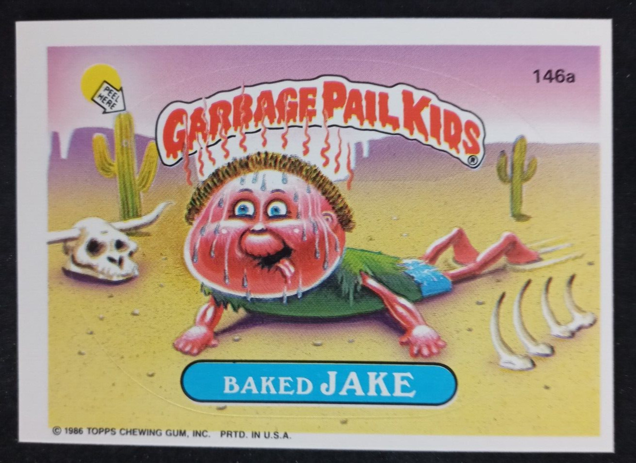 1986 Garbage Pail Kids Series 4 Baked Jake #146a (E)