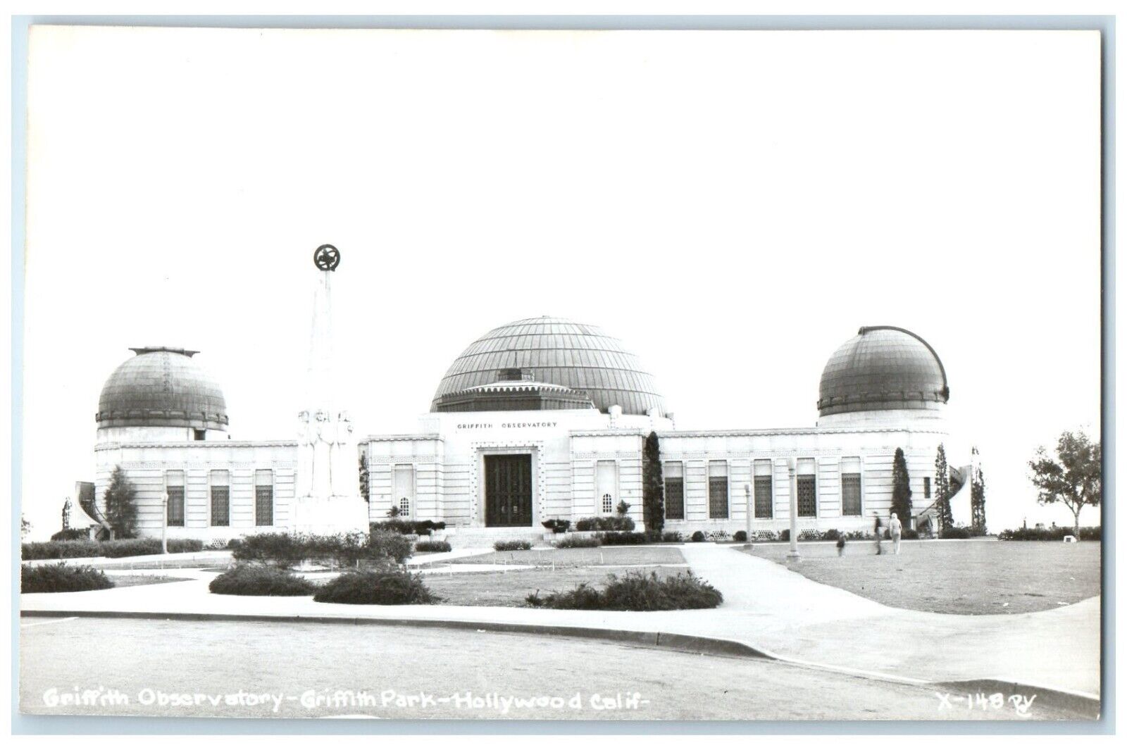 c1940's Griffith Observatory Griffith Park Hollywood CA RPPC Photo Postcard