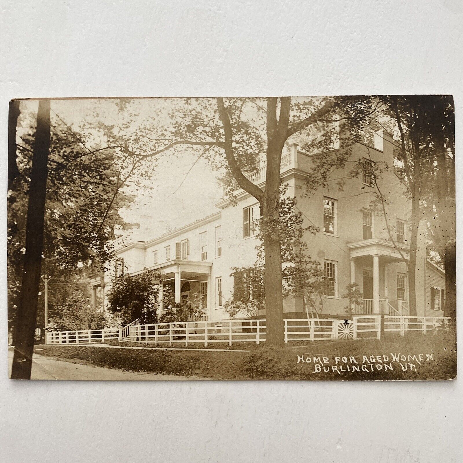 c1910's Home For Aged Women Burlington Vermont VT RPPC Photo Antique Postcard