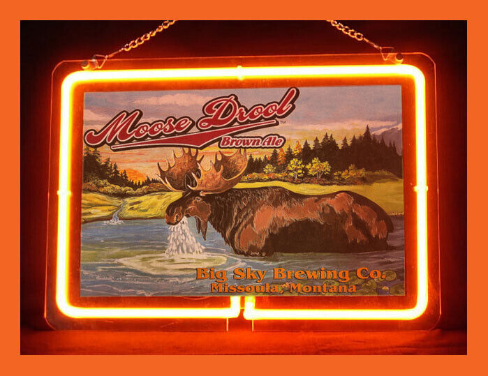 Moose Drool (Pattern 1) Hub Bar Display Advertising Neon Sign