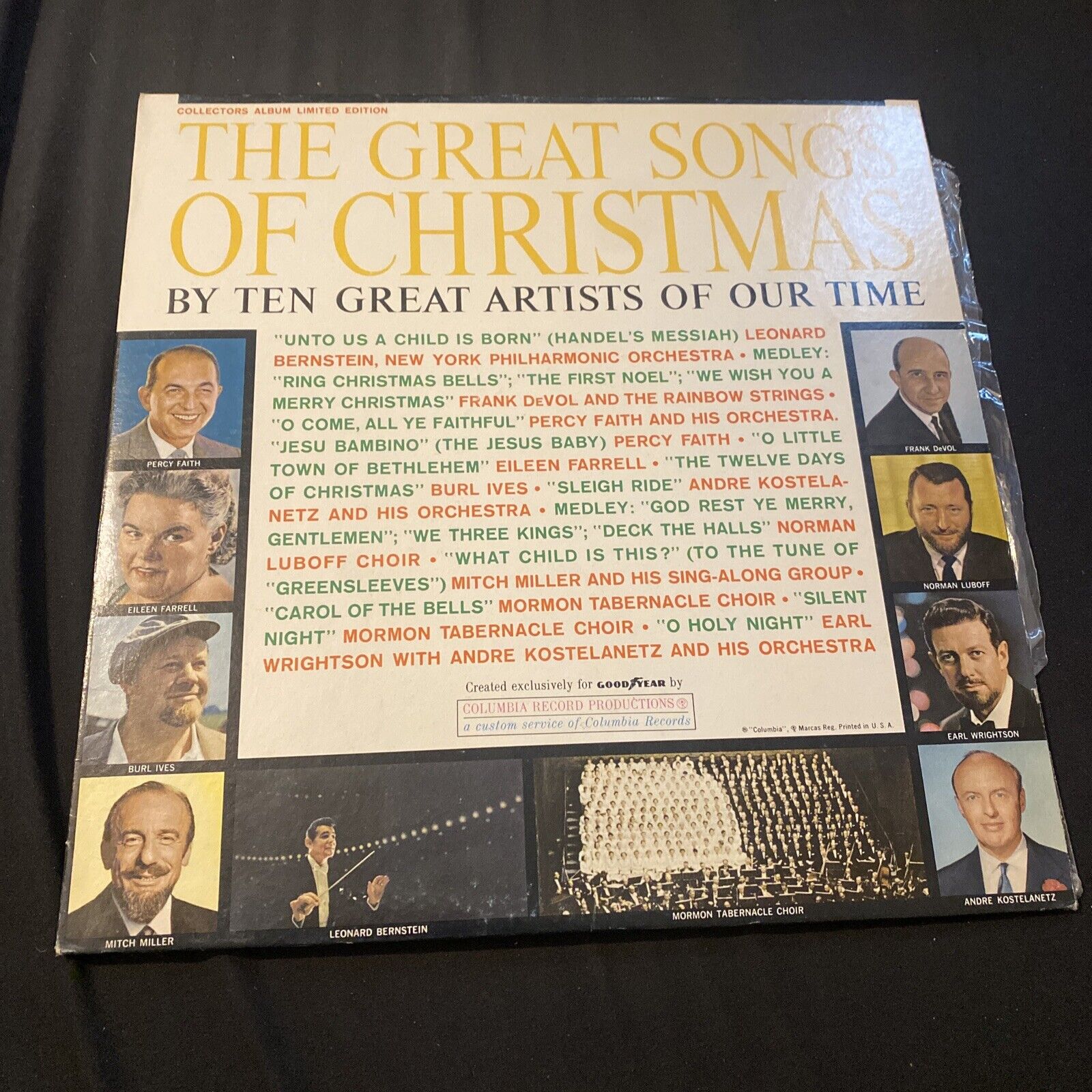 LP Record vinyl Great songs of Christmas 10 great artists our Time Burl Mitch