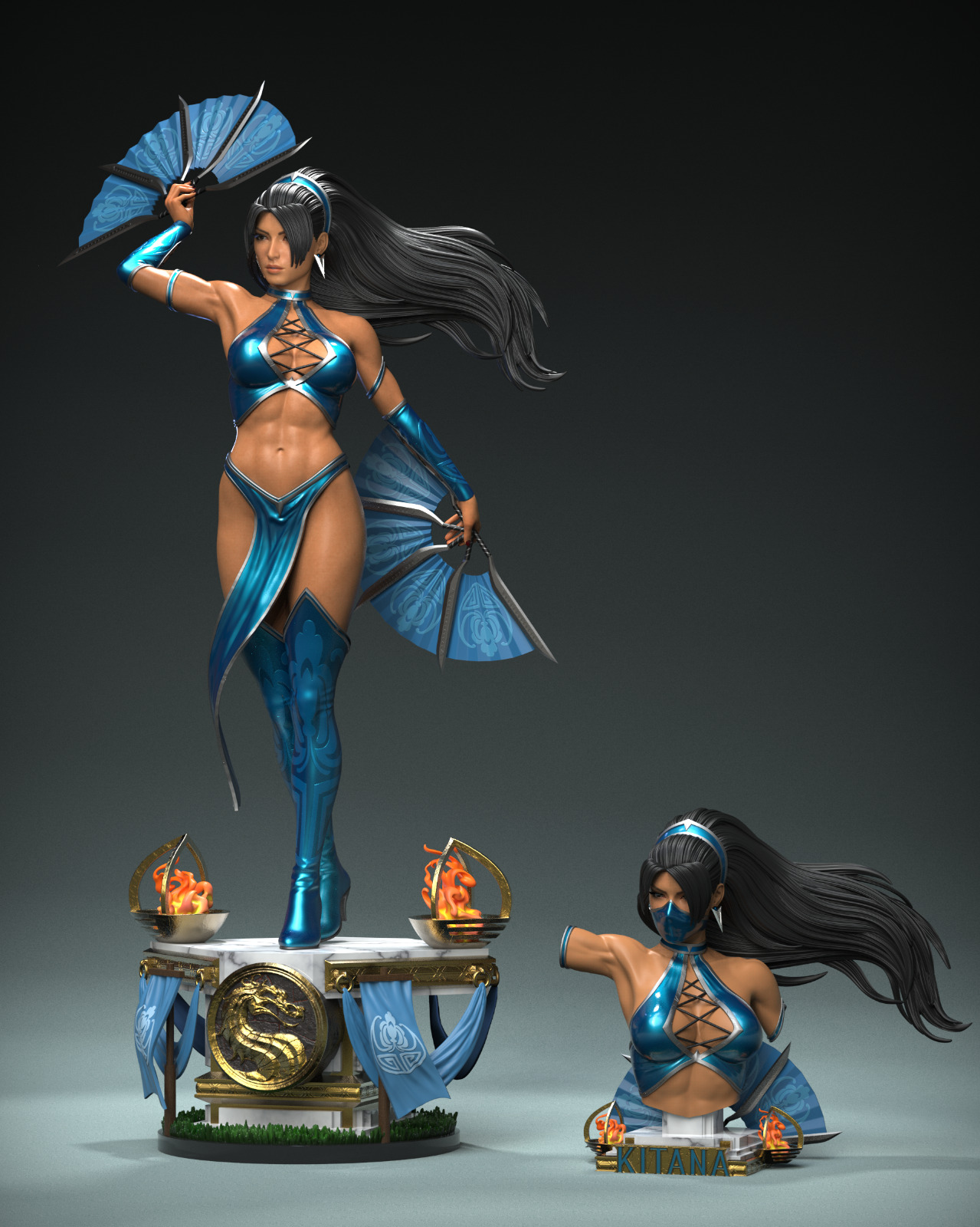 Kitana 1/4 Mortal Kombat Custom Statue MK9 Presale 2025