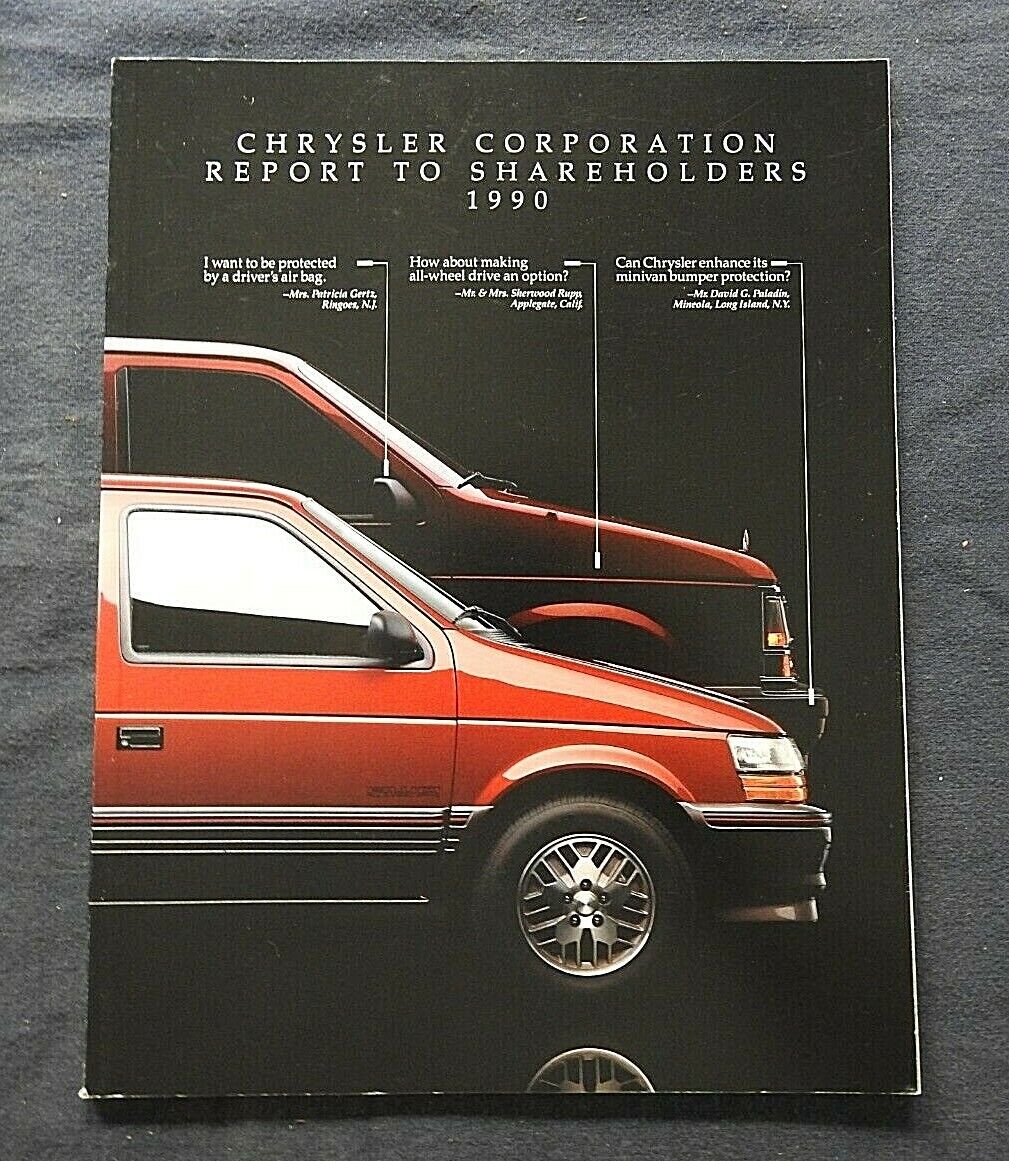 1990 CHRYSLER CORPORATION SHARE STOCK HOLDER FINANCIAL ANNUAL REPORT LEE IACOCCA