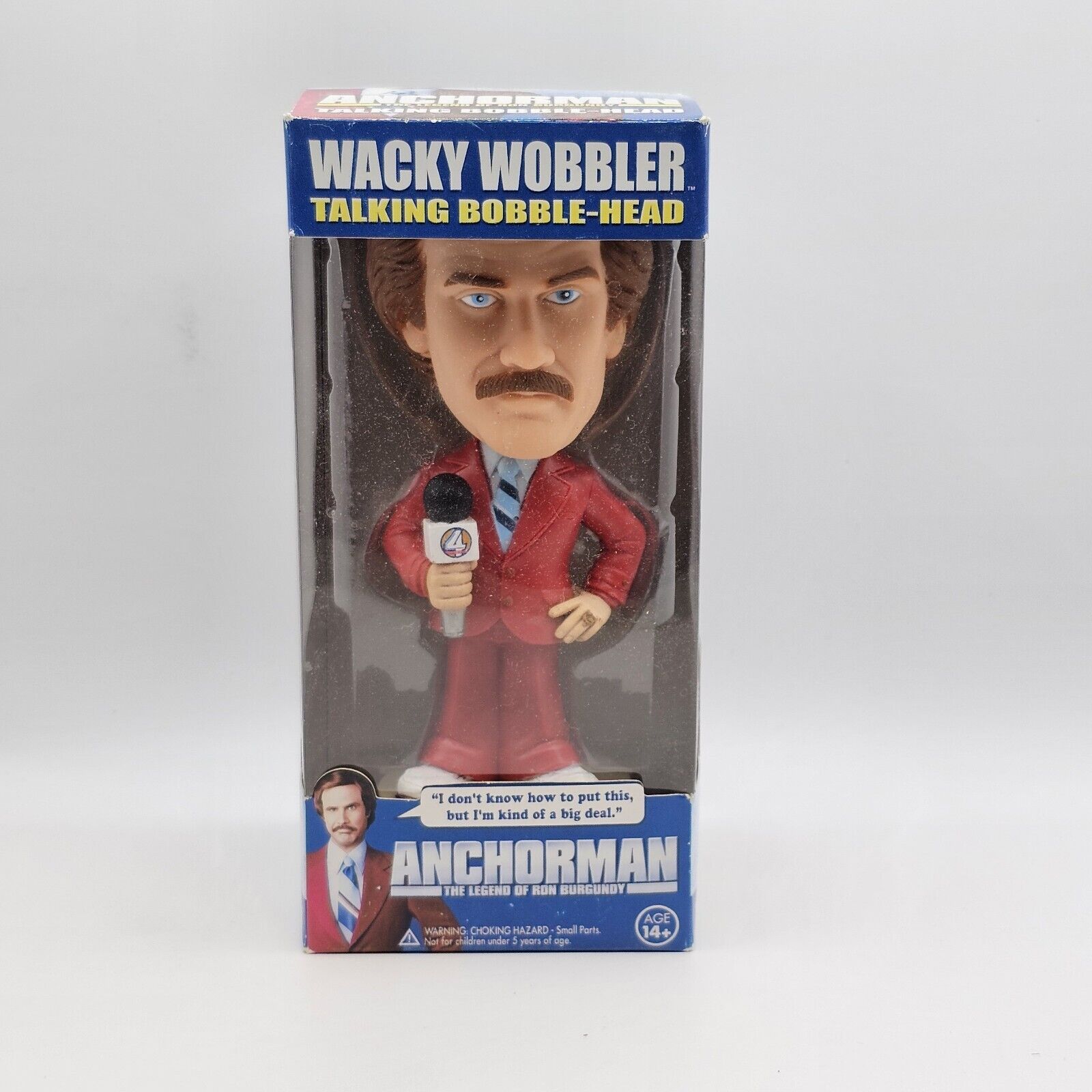 Collectible Figurine Funko Wacky Wobbler Anchorman Talking Bobble Head NIB NM