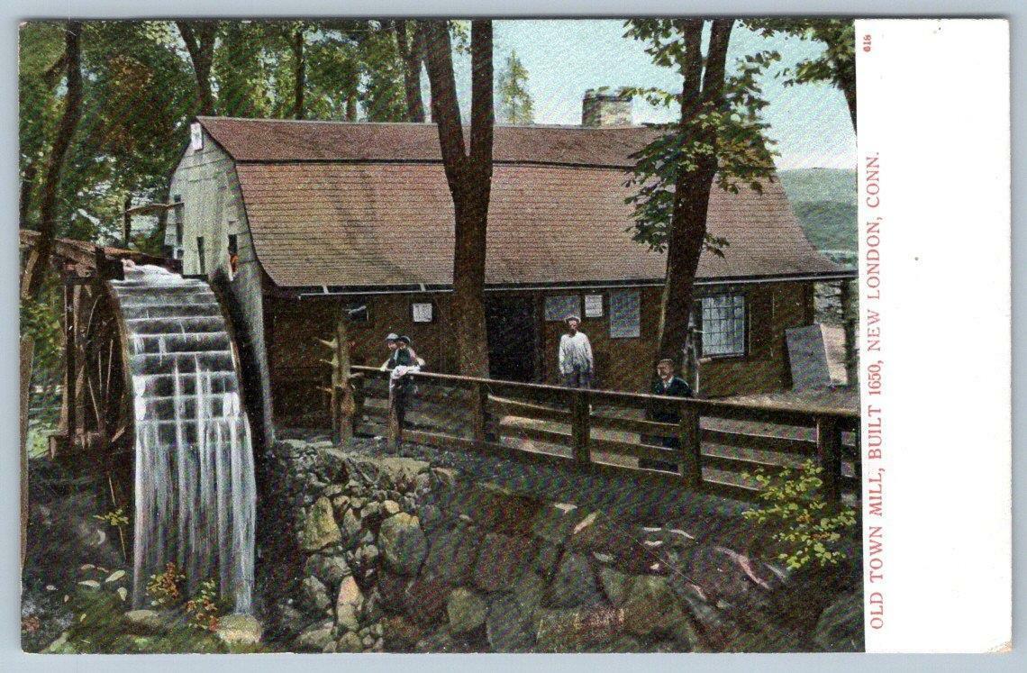 Pre-1907*OLD TOWN MILL BUILT 1650*NEW LONDON CONNECTICUT*CT*BOSSELMAN & CO CARD