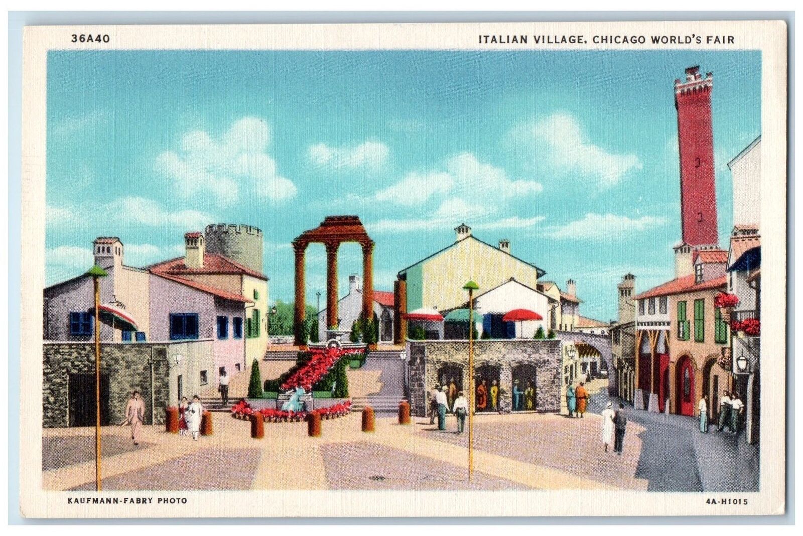 c1940's Italian Village Chicago World's Fair Scenes Chicago Illinois IL Postcard