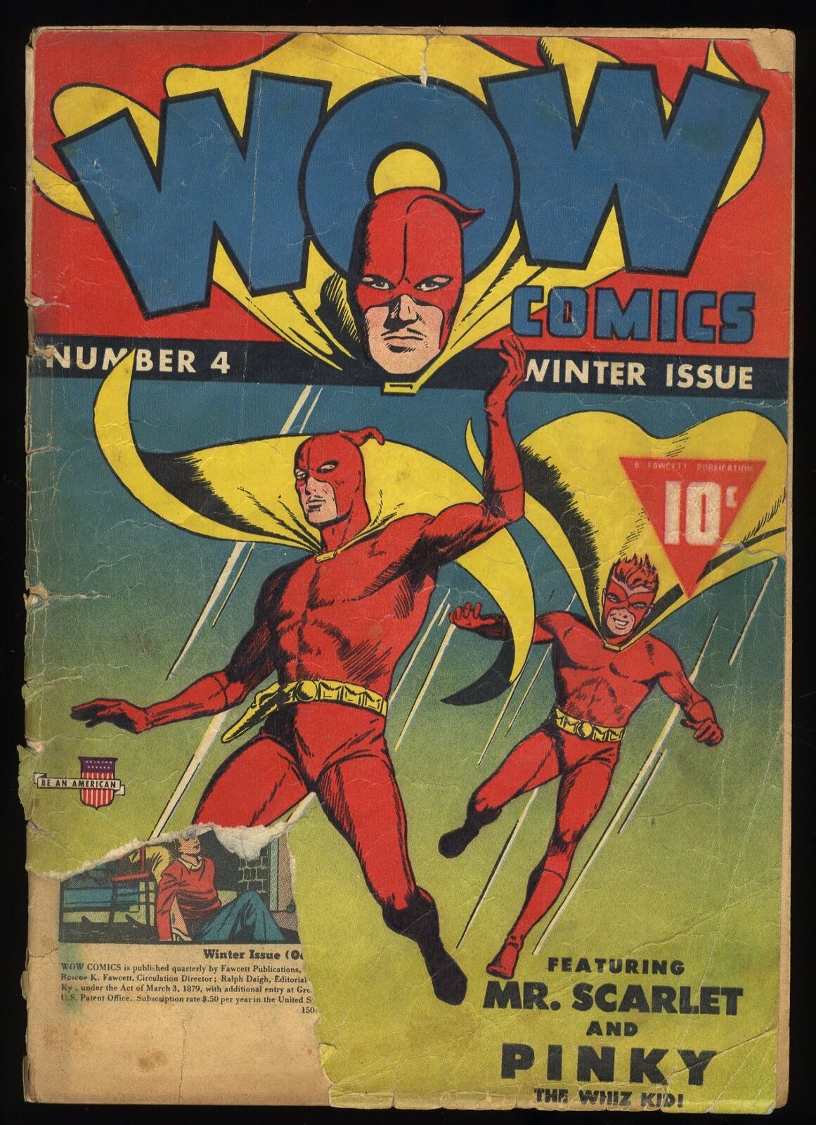 Wow Comics (1940) #4 FA/GD 1.5 Mr. Scarlet and Pinky Fawcett 1941