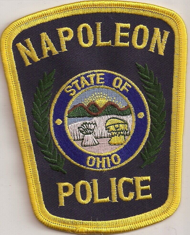 Napoleon yellow border Police Patch Ohio OH 