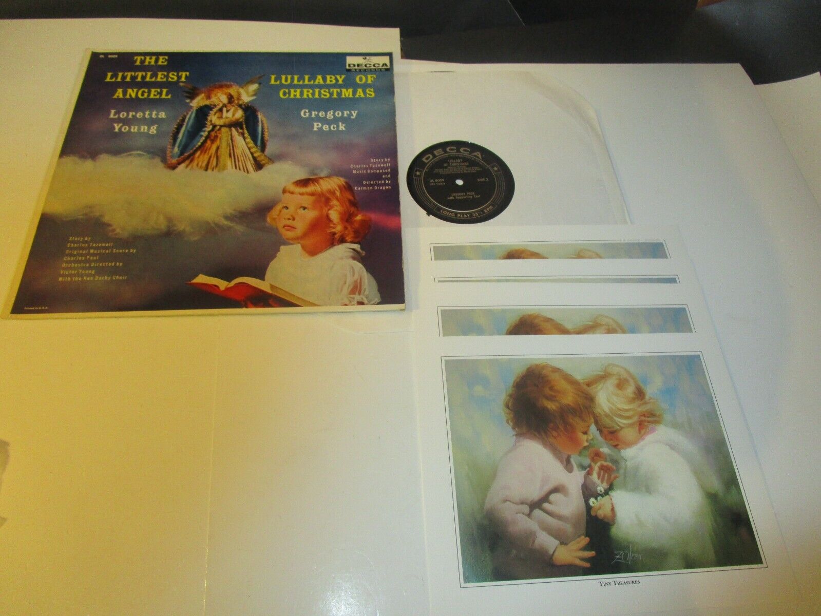 THE LITTLEST ANGEL Loretta Young & LULLABY OF CHRISTMAS Gregory Peck  LP  lp5048