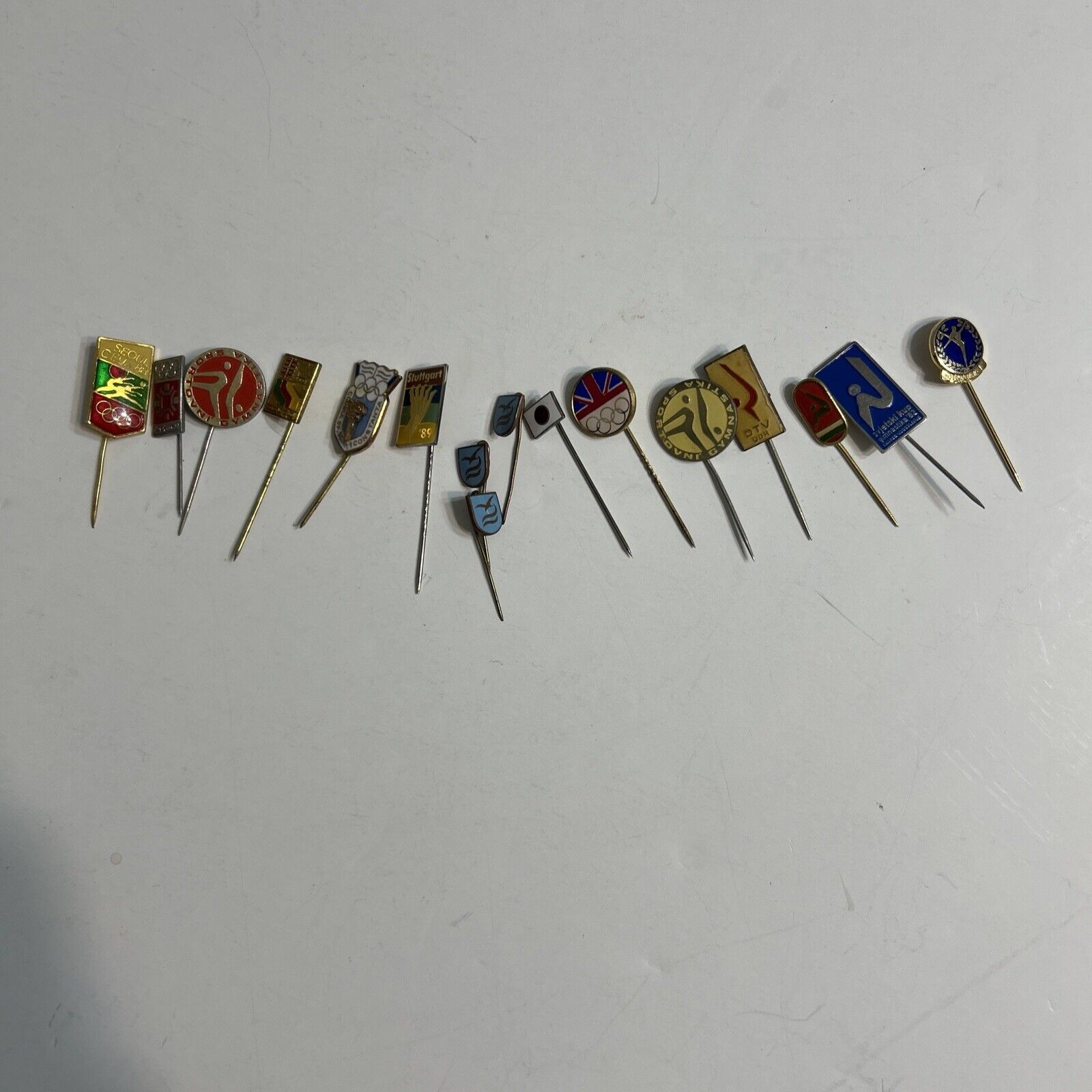 16 pieces: Vintage Olympic pins badges, Miscellaneous Olympics. And Other Badges