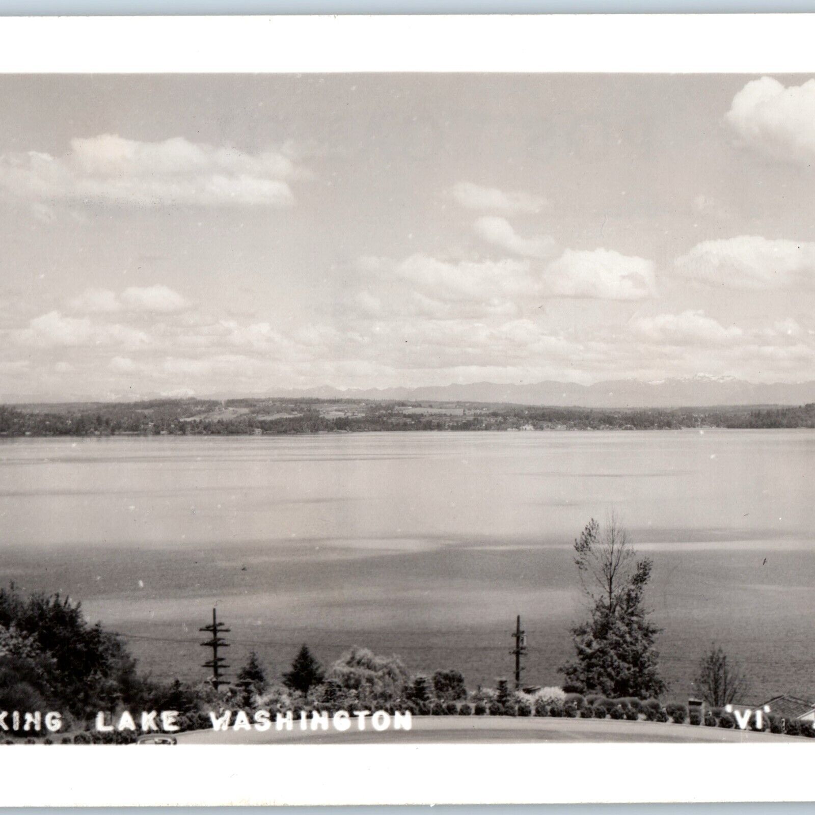 c1930s Seattle, WA RPPC Lake Washington Birds Eye Views Inc Real Photo VI A193