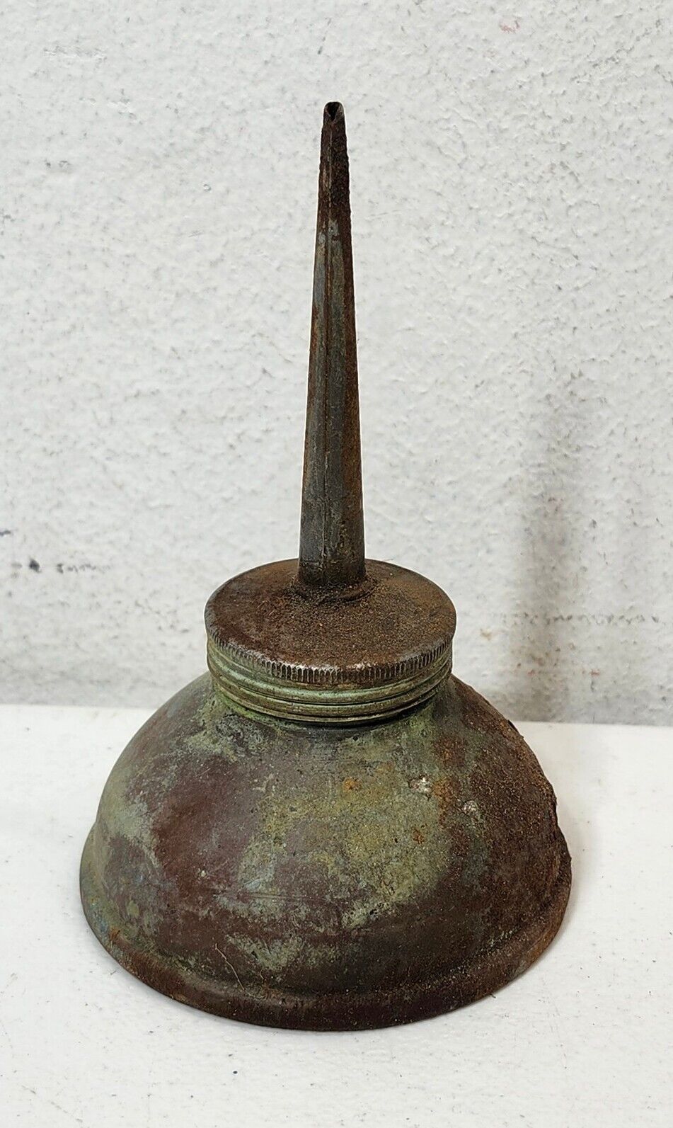 Antique Vintage Miniature Thumb Pump Oil Can Shadowbox Display Auto Decor