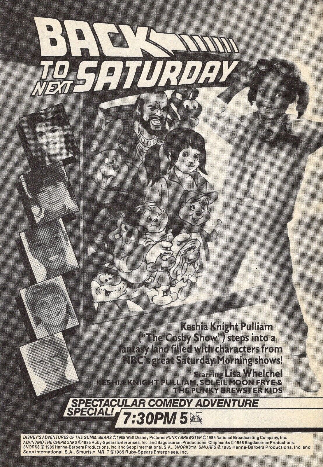 1985 TV AD ~ KESHIA KNIGHT PULLIAM & PUNKY BREWSTER KIDS, SMURFS, CARE BEARS