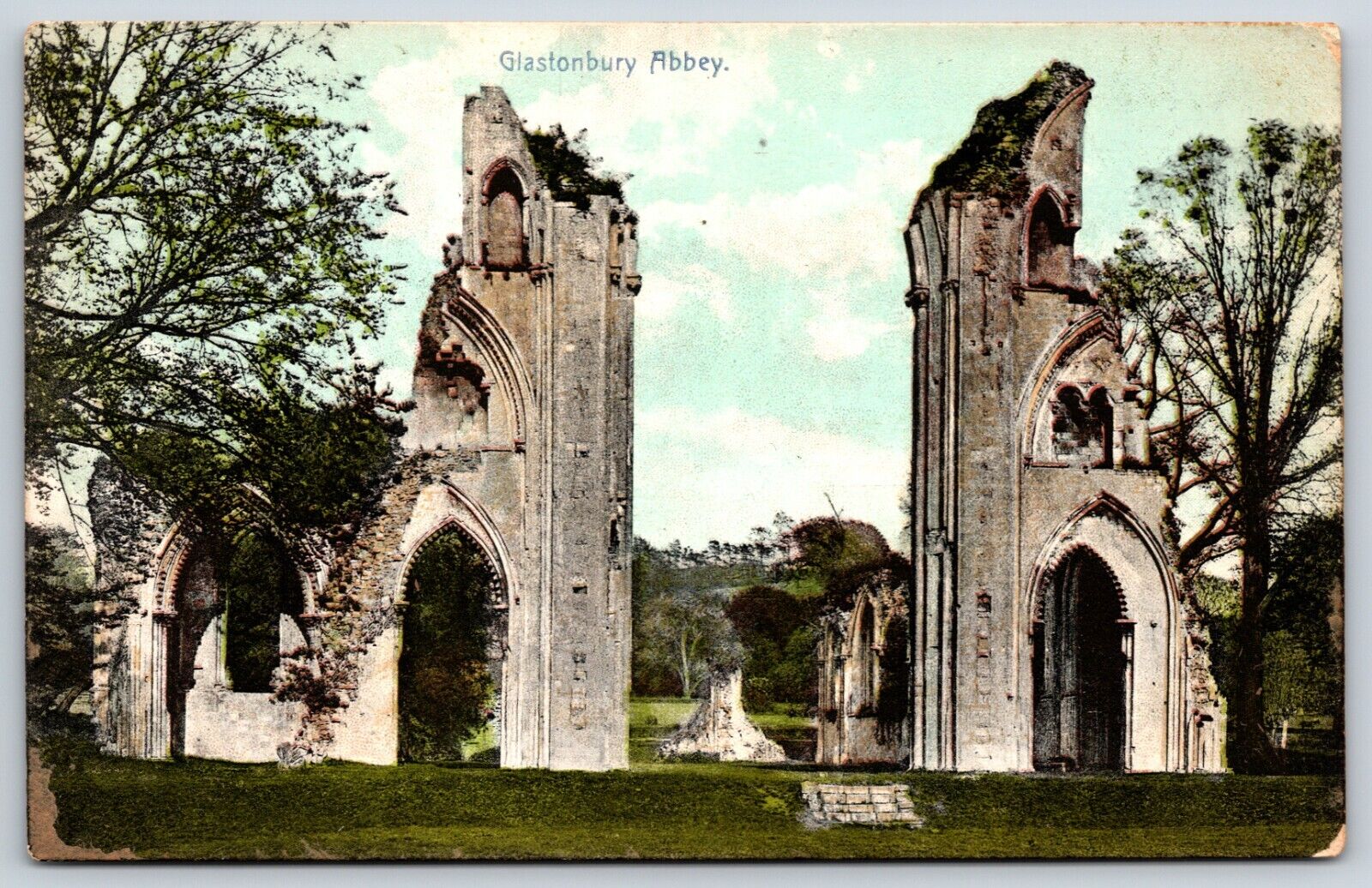 Postcard Glastonbury Abbey, Glastonbury, Somerset, England Unposted