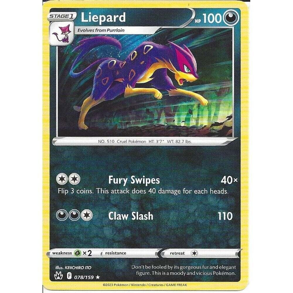 078/159 Liepard : Rare Card : Pokemon Trading Card Game SWSH12.5 Crown Zenith