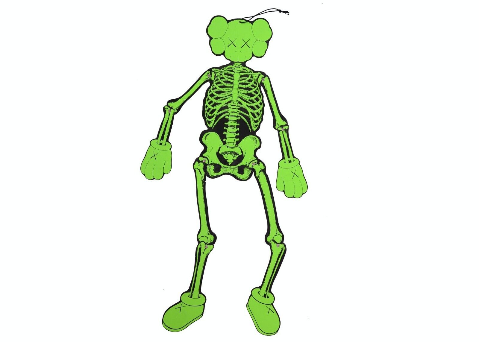 KAWS Skeleton Board Cutout Ornament Bone/Green/Orange/Pink (KAWS-SBCO) One Size
