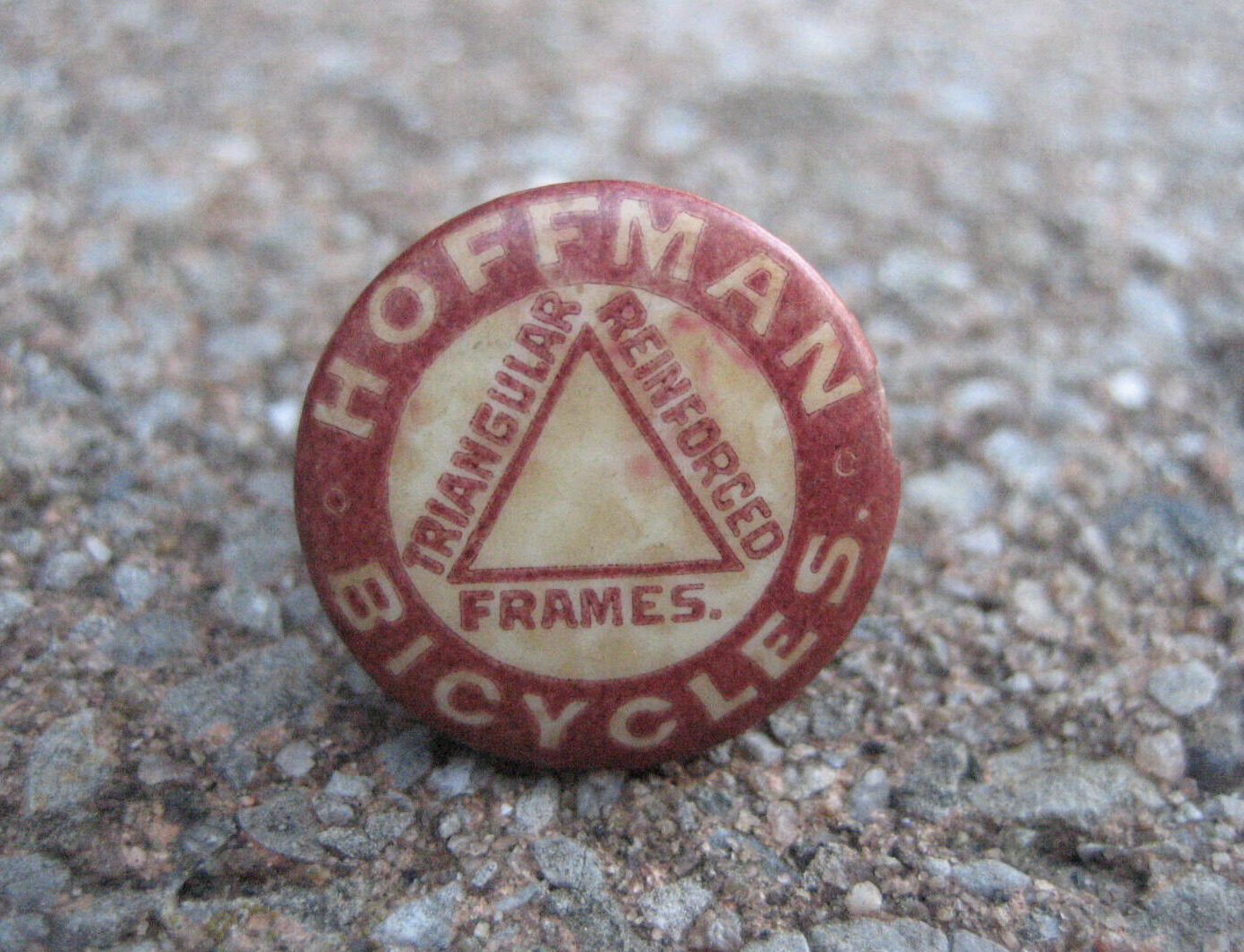 Vintage Hoffman Bicycle Celluloid Button