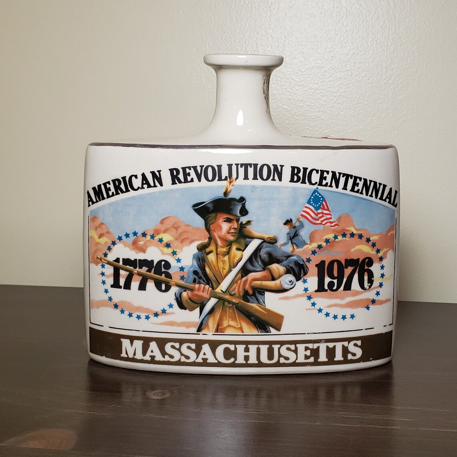 1976 Early Times Distillery Co American Rev Bicentennial Massachusetts Decanter 