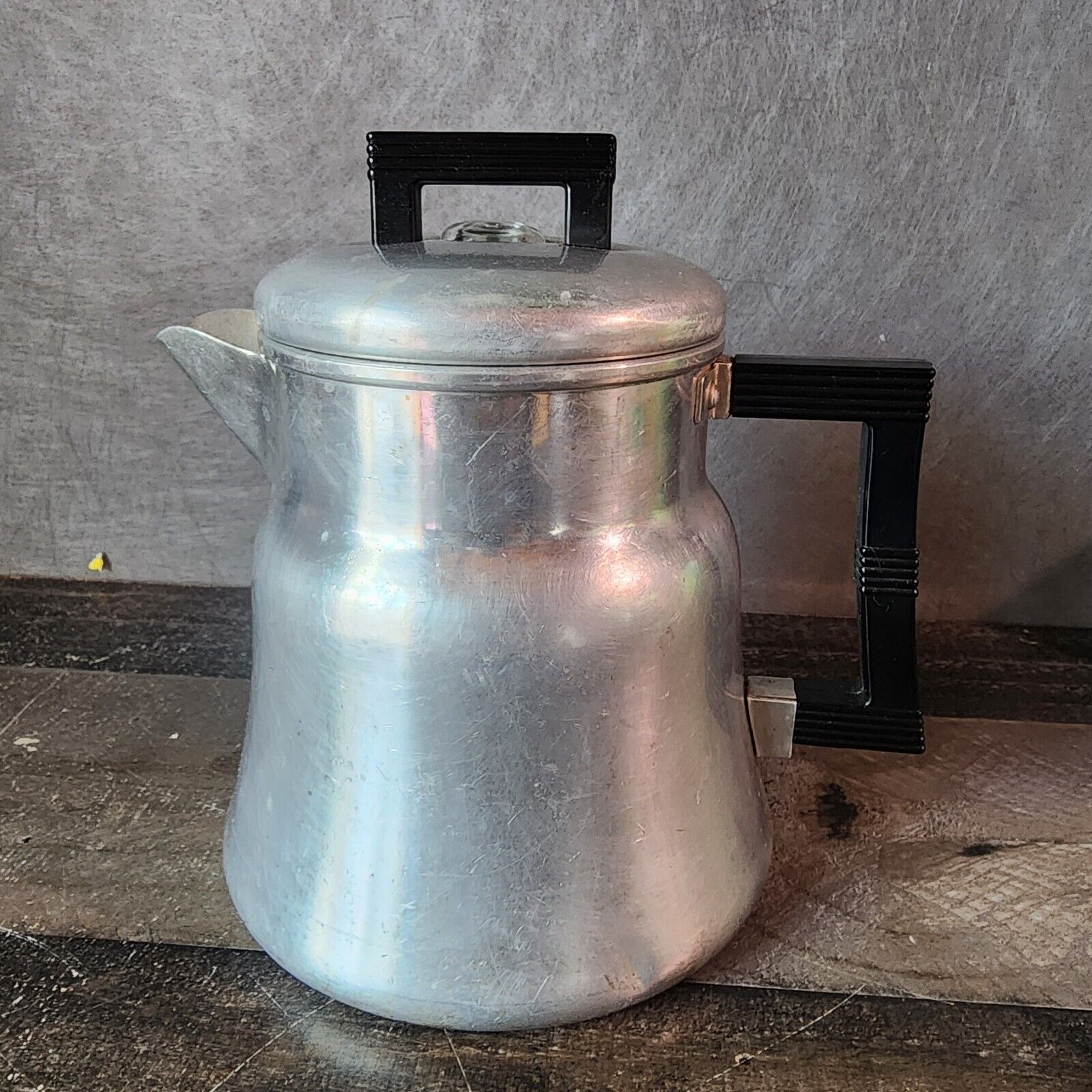 Vintage WEAR EVER 6 Cup Aluminum Percolator Coffee Pot 5062  Complete clean