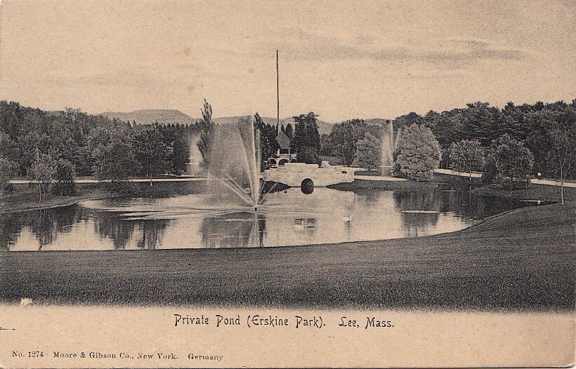 Postcard Private Pond Erskine Park Lee MA 