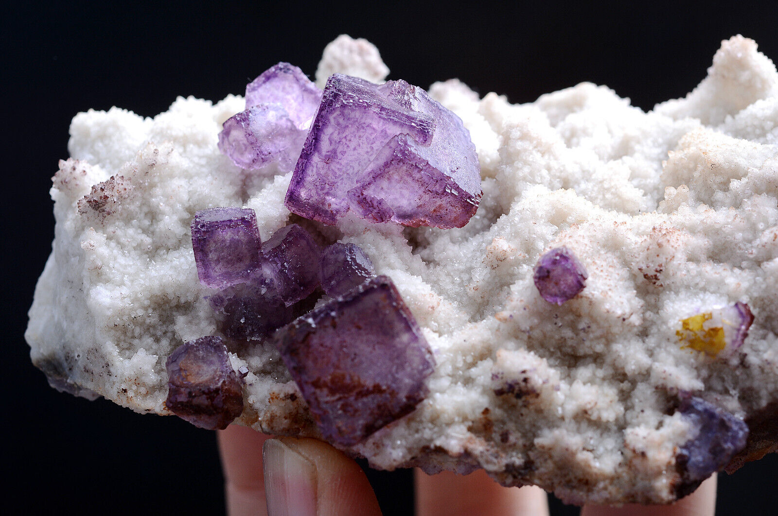 326g Natural Two-Dimensional Code Purple Fluorite Mineral Specimen/Guizhou