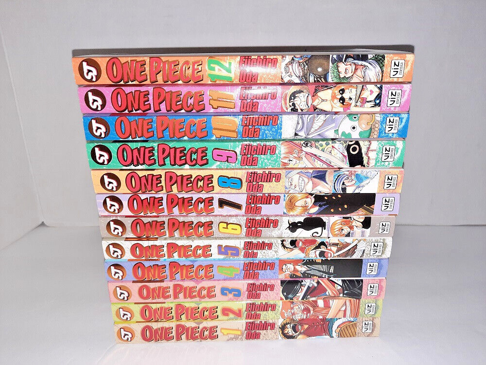 One Piece Gold Foil Cover Vol. 1 -12  English Manga by Eiichiro Oda