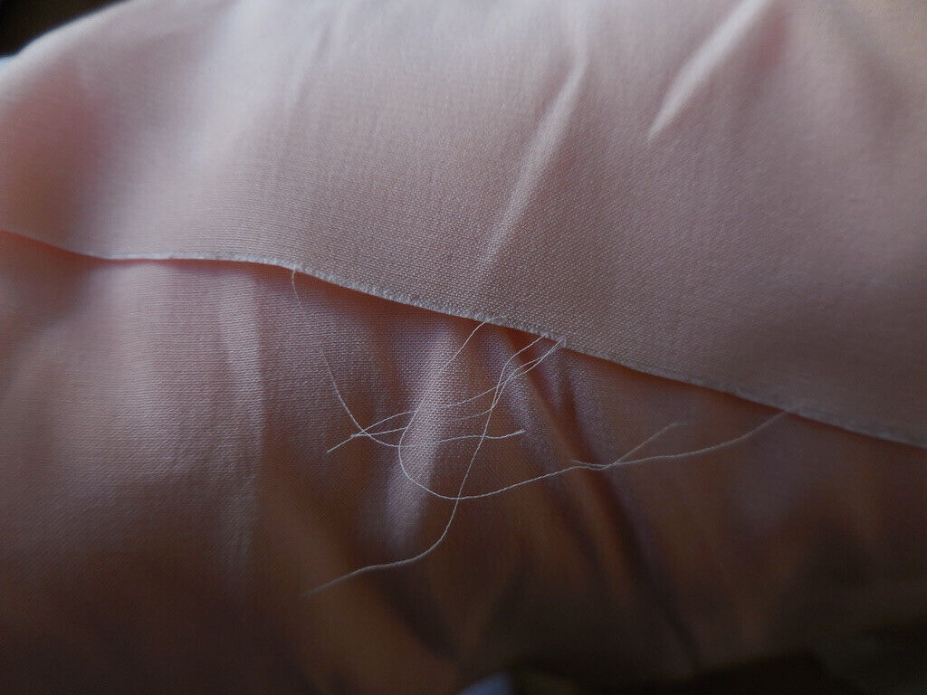 Atq Import Chinese 100%  Silk Fabric Pale Peach 19c 7 yds x 58